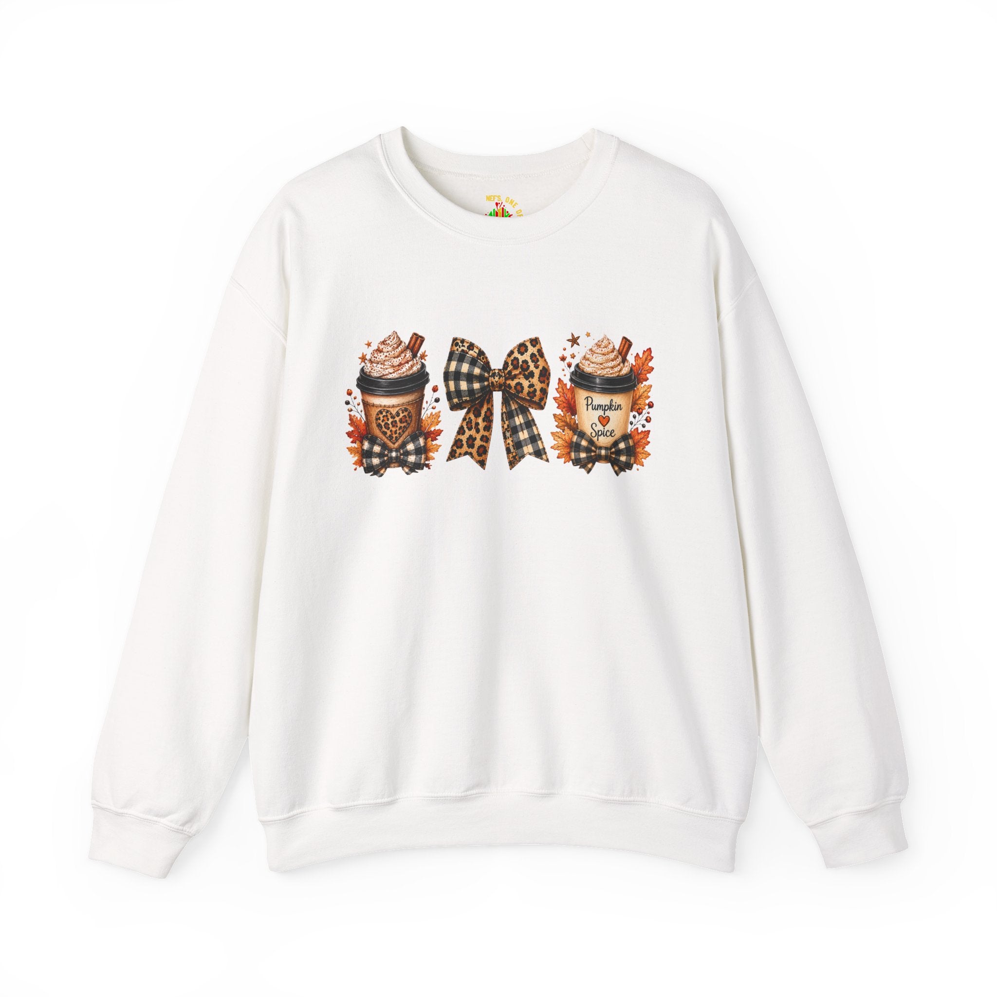 Festive Leopard Bow Christmas Crewneck Sweatshirt