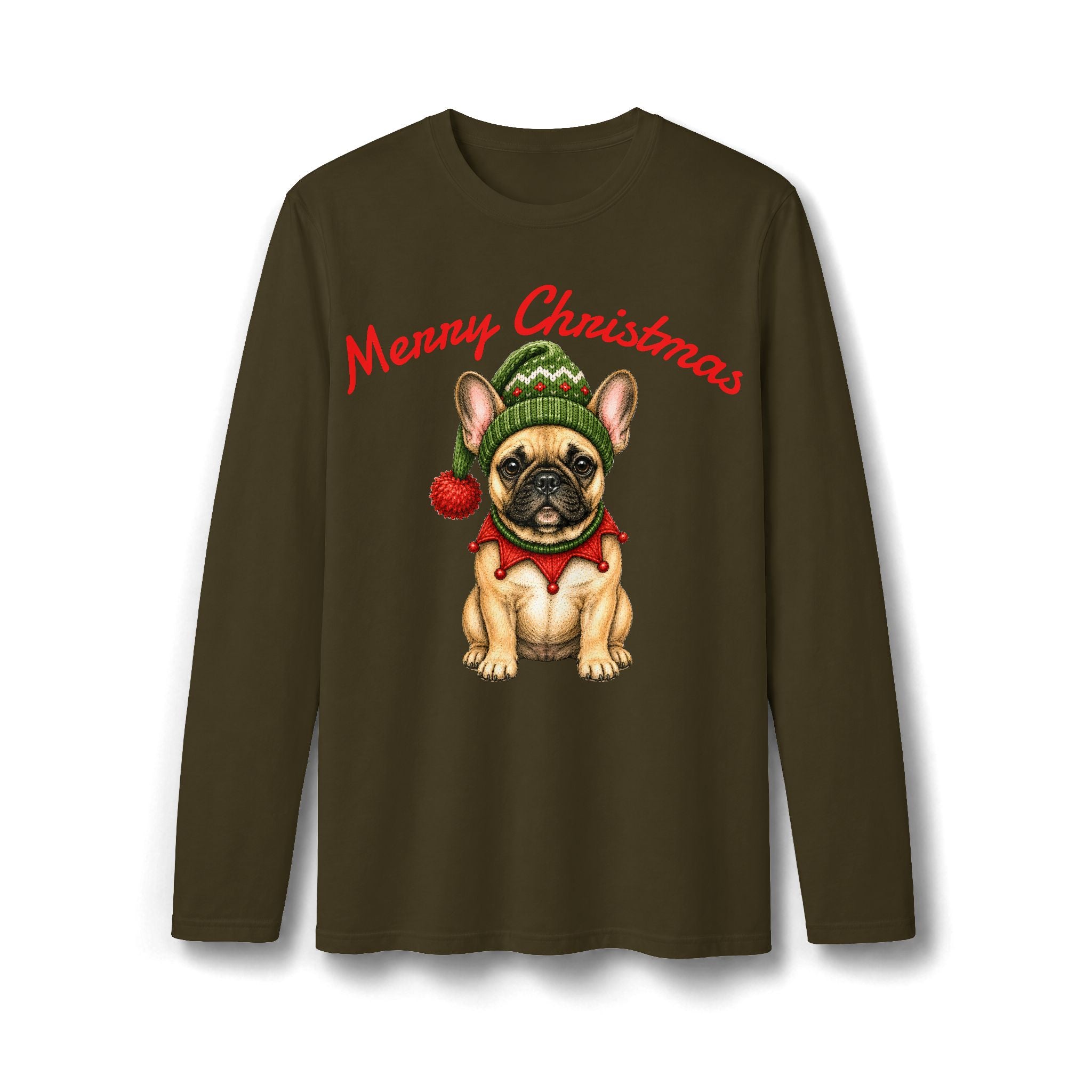 Merry Christmas Pug & Reindeer Long Sleeve T-Shirt