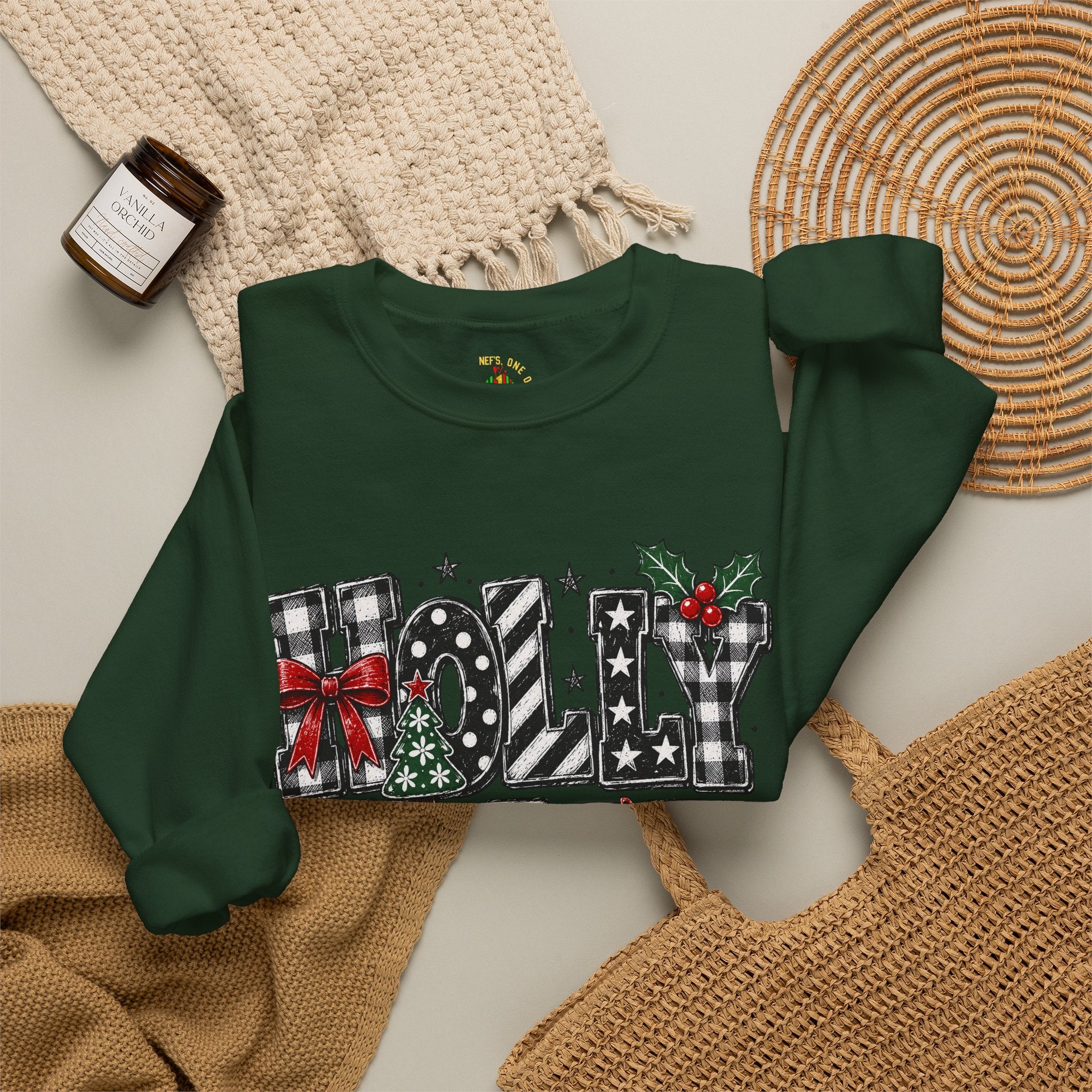 Merry Noel Christmas Reindeer Crewneck Sweatshirt