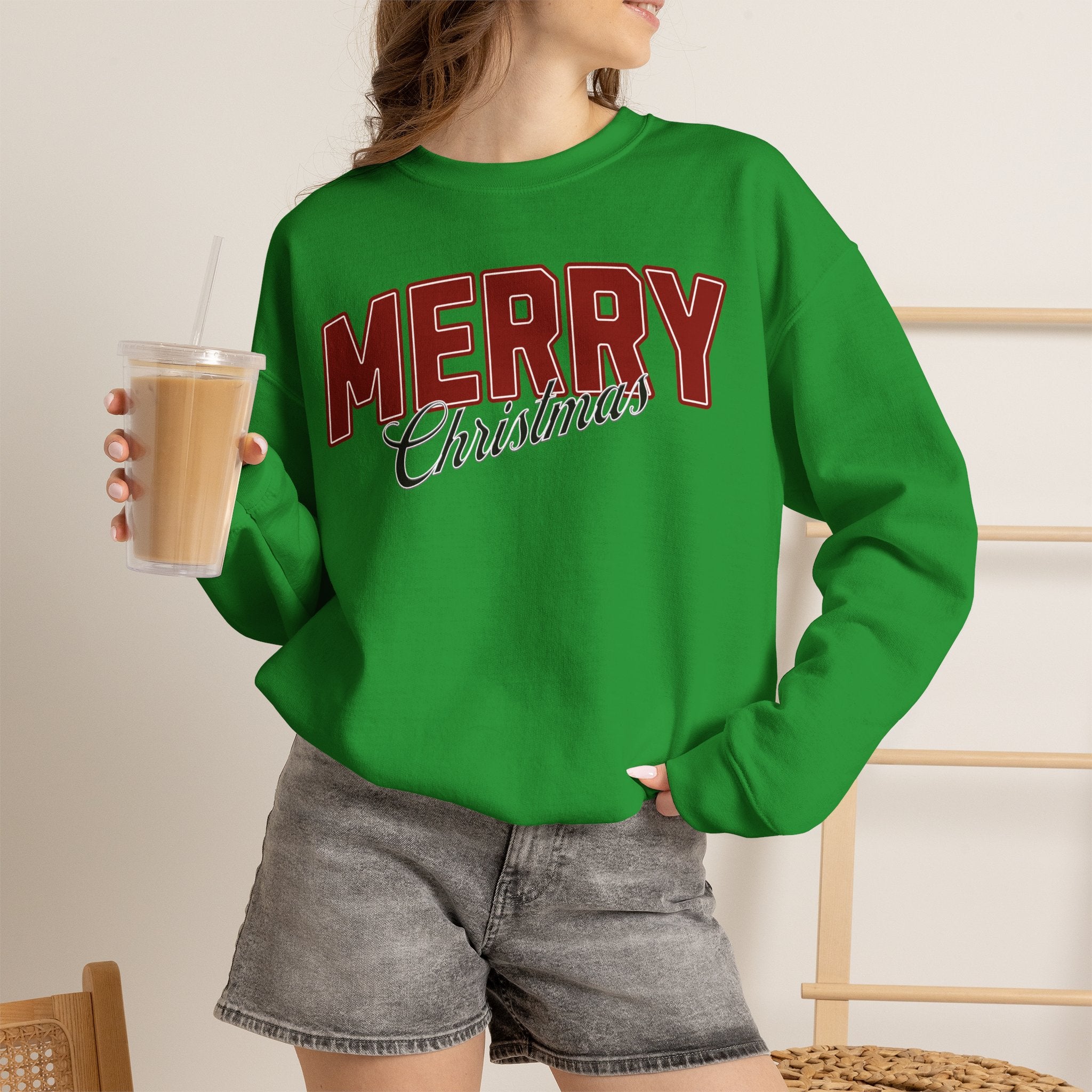 Merry Christmas Personalized Family Name Sweatshirt