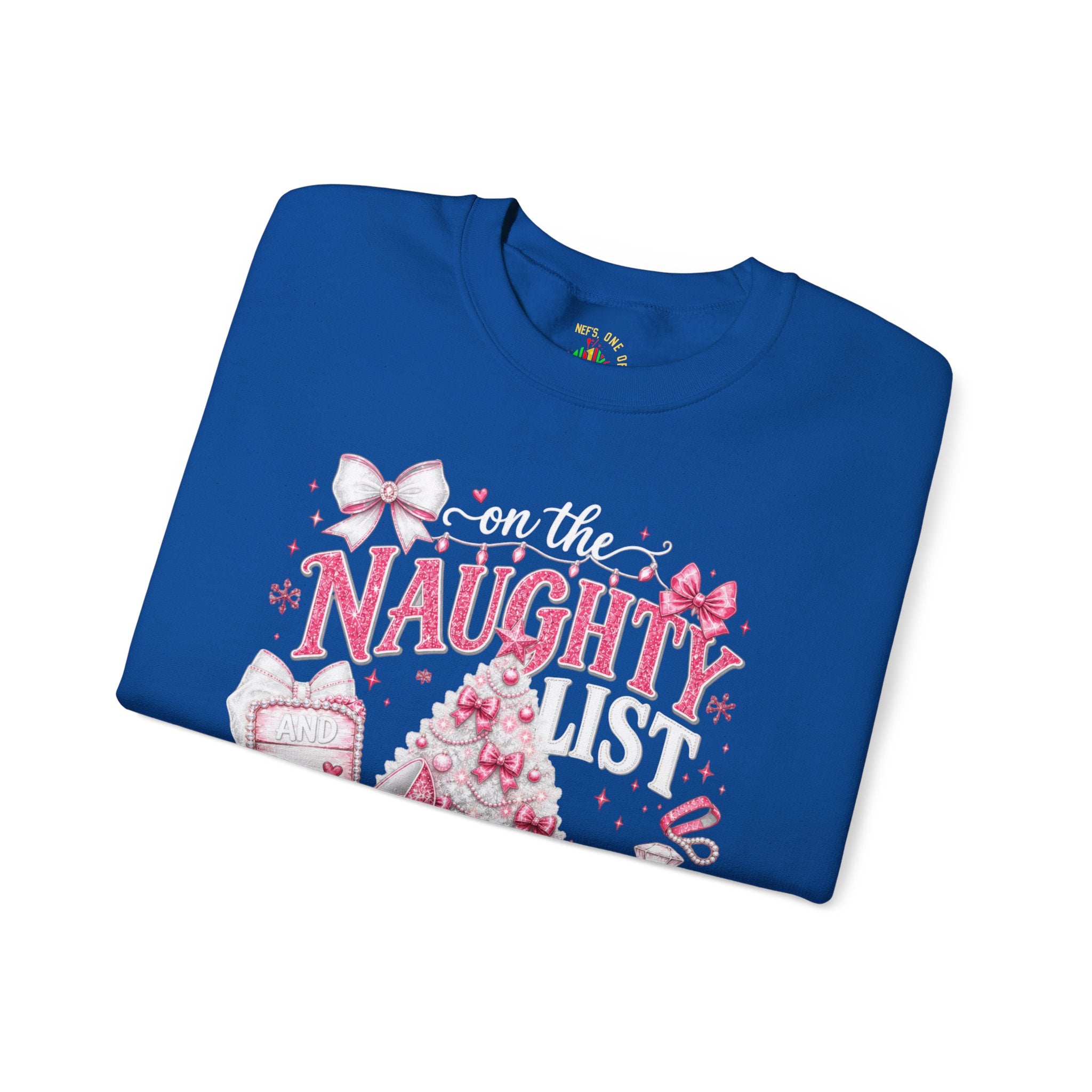 On the Naughty List Christmas Crewneck Sweatshirt