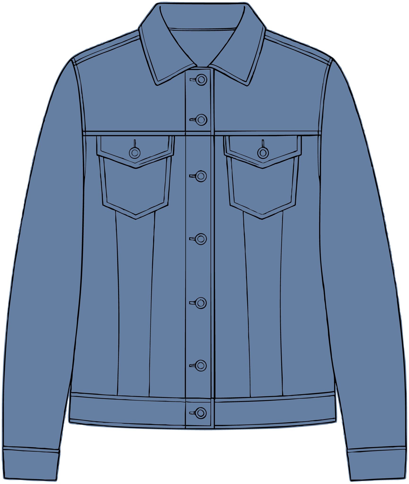 Empress Back Logo Classi. Frt pocket Women's Denim Jacket