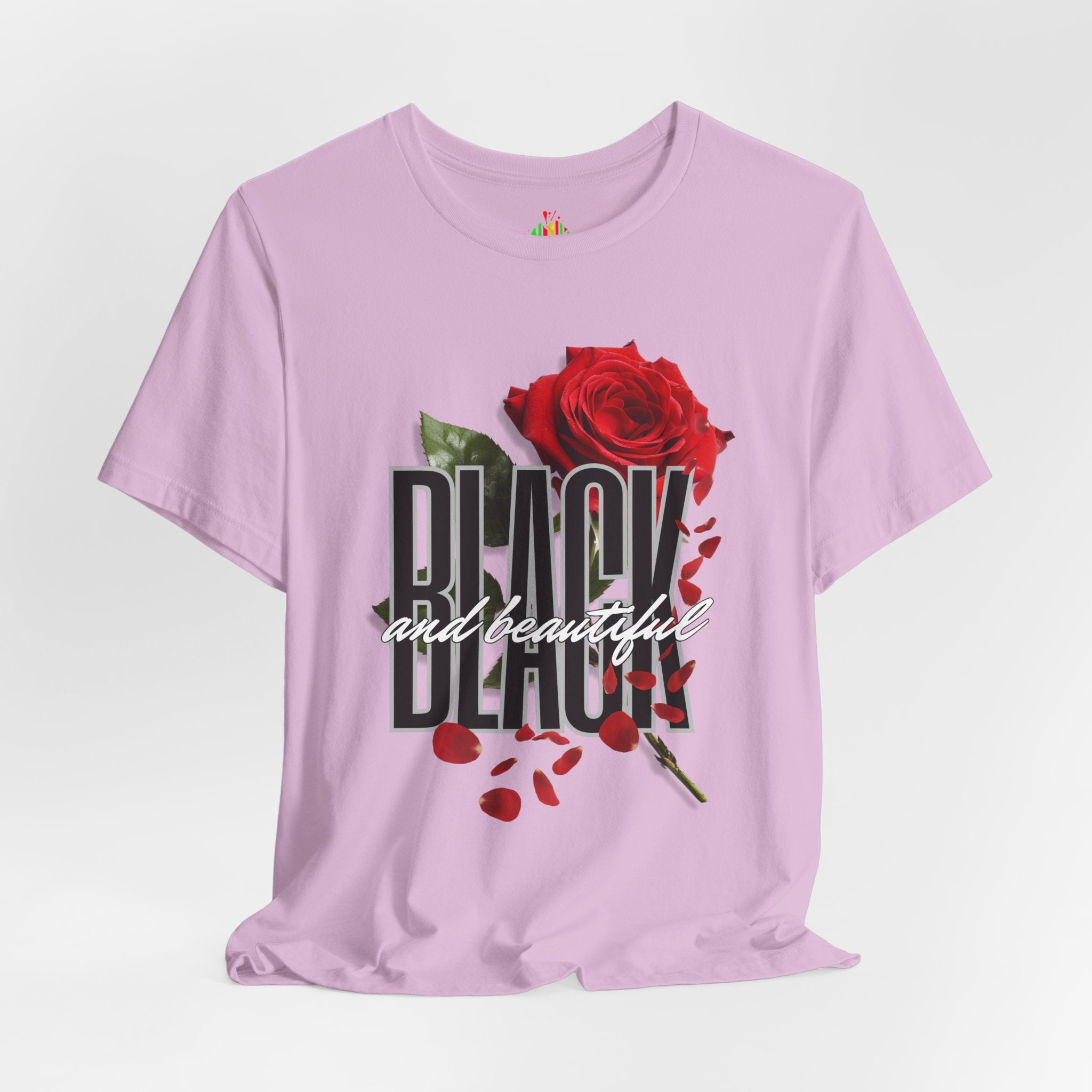 Black and Beautiful Unisex Tee, Floral Graphic Tee, Trendy T-Shirt, Gift for Her, Everyday Wear, Casual Style