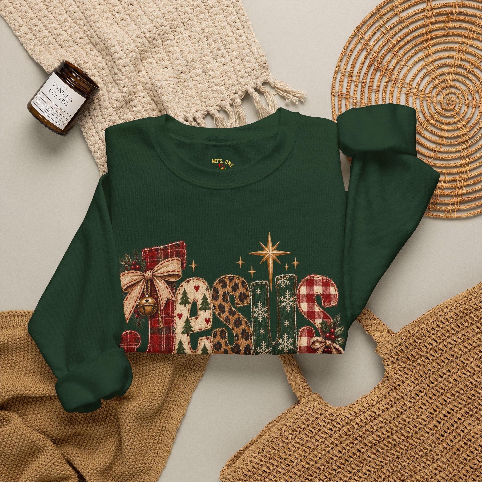 Festive Christmas Reindeer Crewneck Sweatshirt