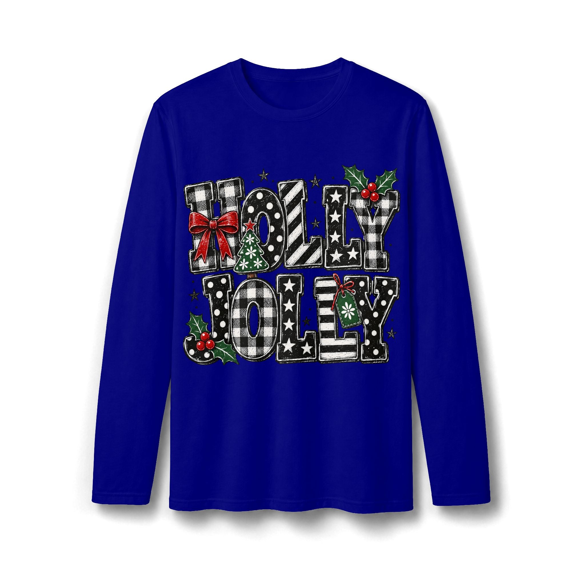 Merry Christmas Holiday Reindeer Long Sleeve T-Shirt