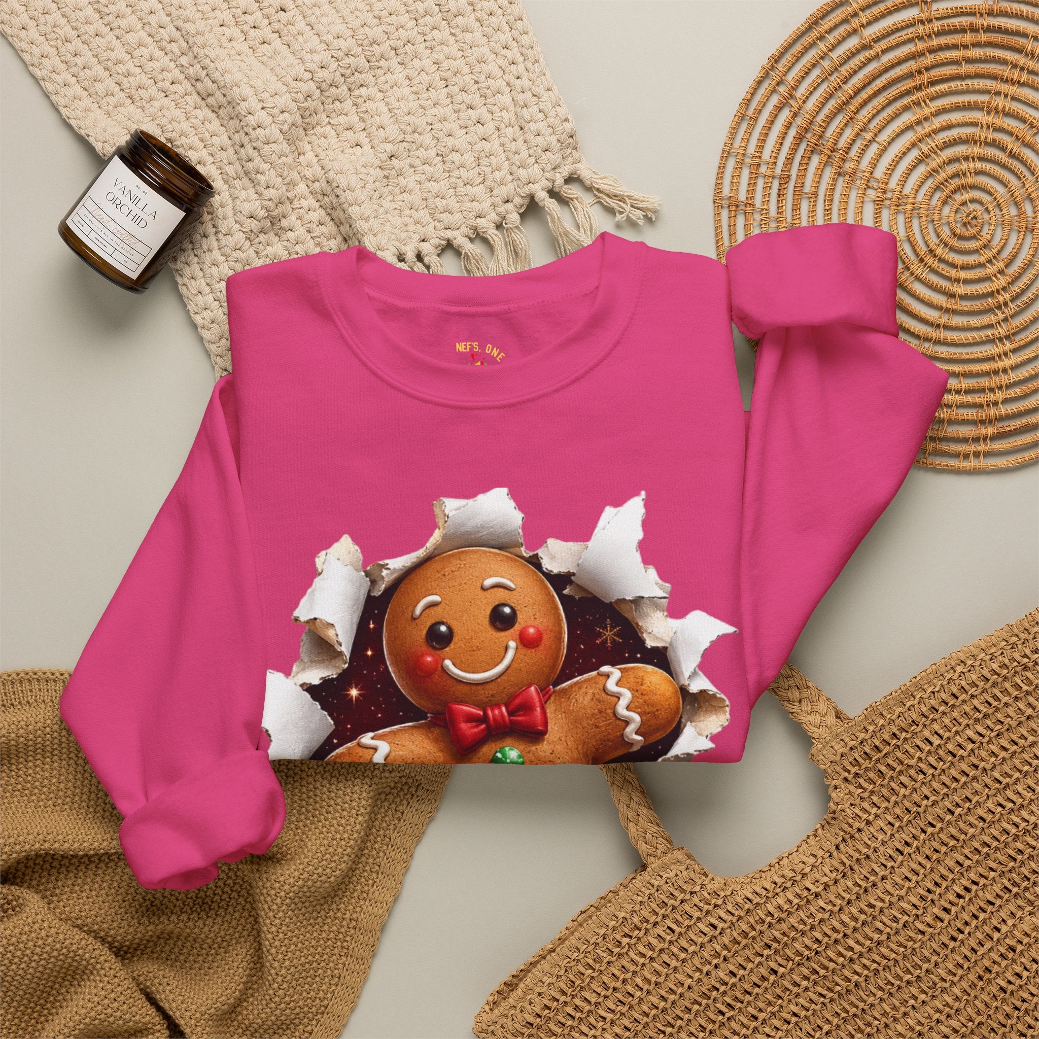 Gingerbread Man Christmas Crewneck Sweatshirt