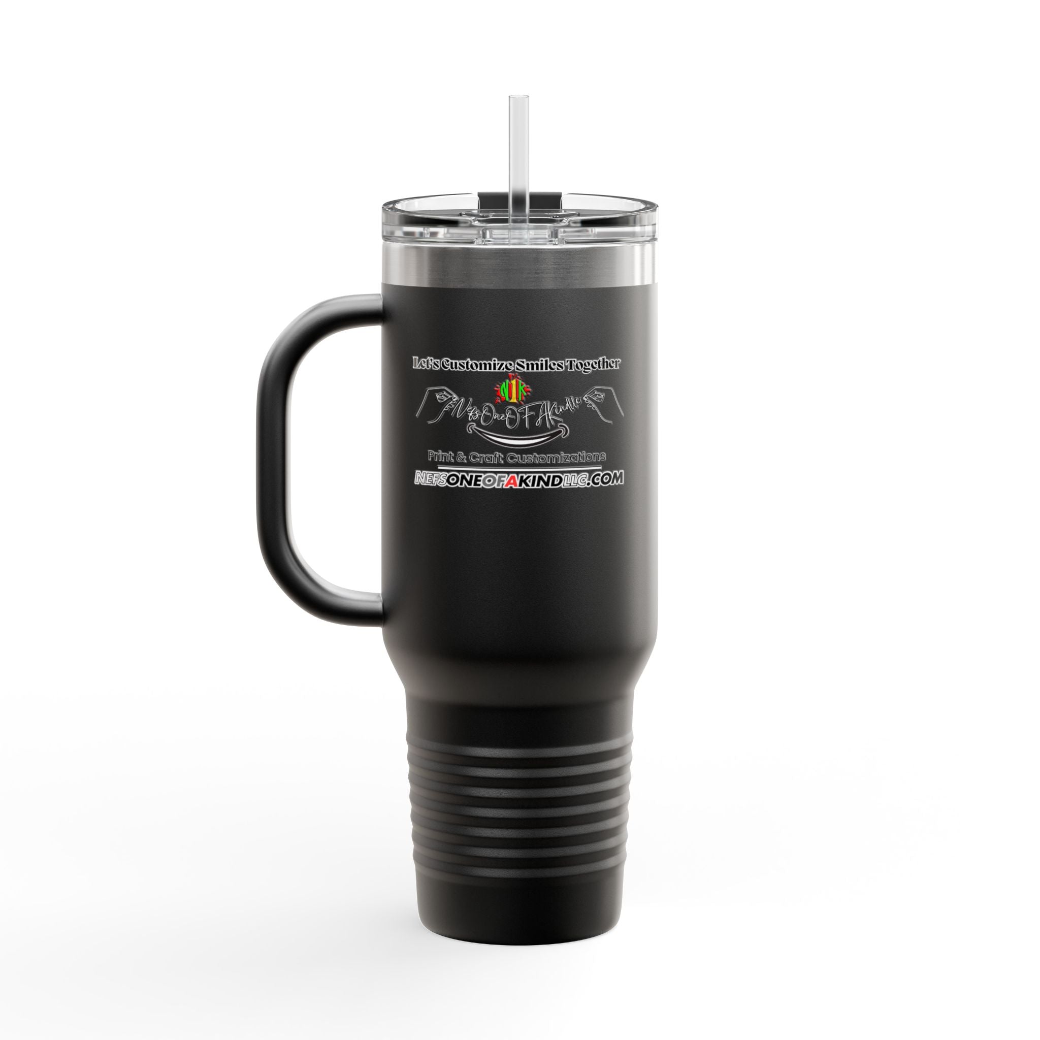 Nef's One Of A Kind Let's Customize Smiles Together Insulated Travel Mug, 40oz