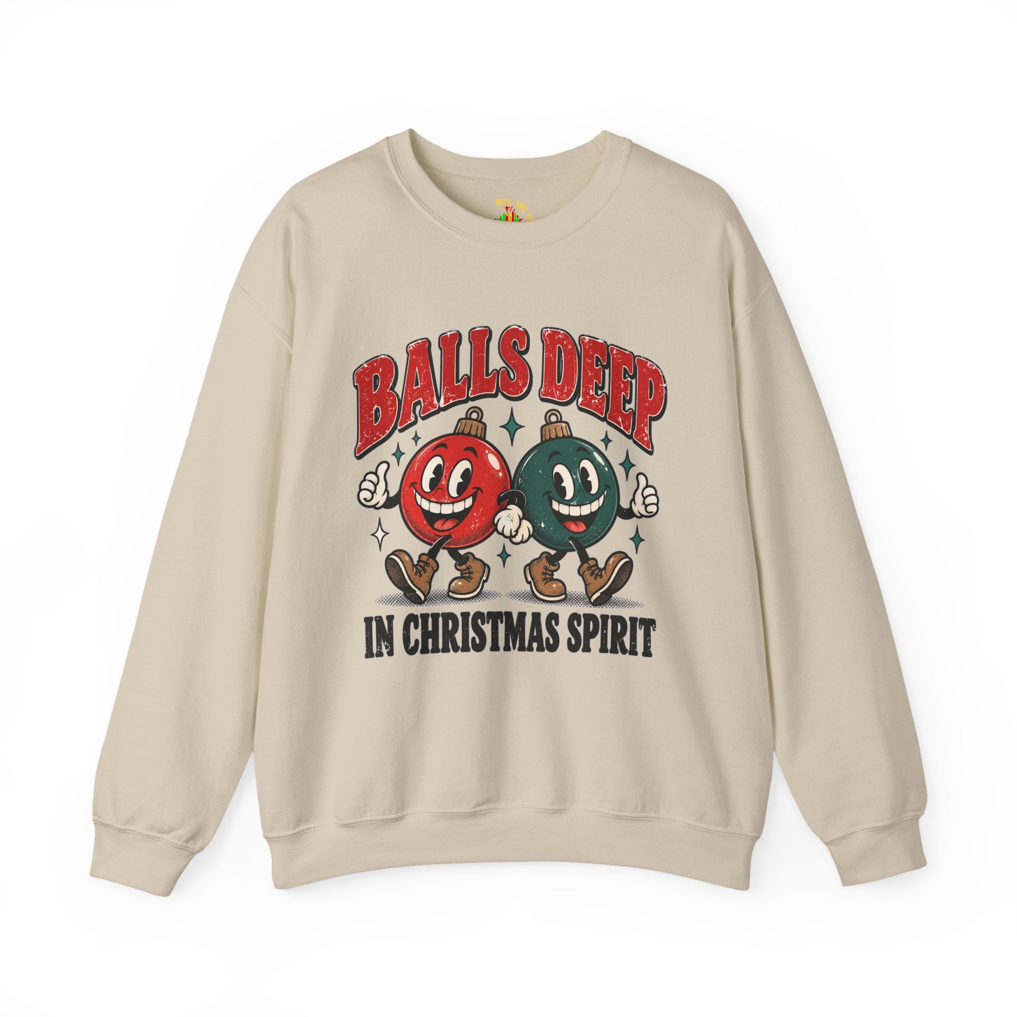 Balls Deep in Christmas Spirit Crewneck Sweatshirt