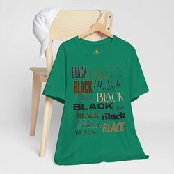 Black Text Unisex Tee, Casual Graphic T-Shirt for Fashion Lovers, Perfect Gift for All Occasions, Streetwear Style, Trendy Top