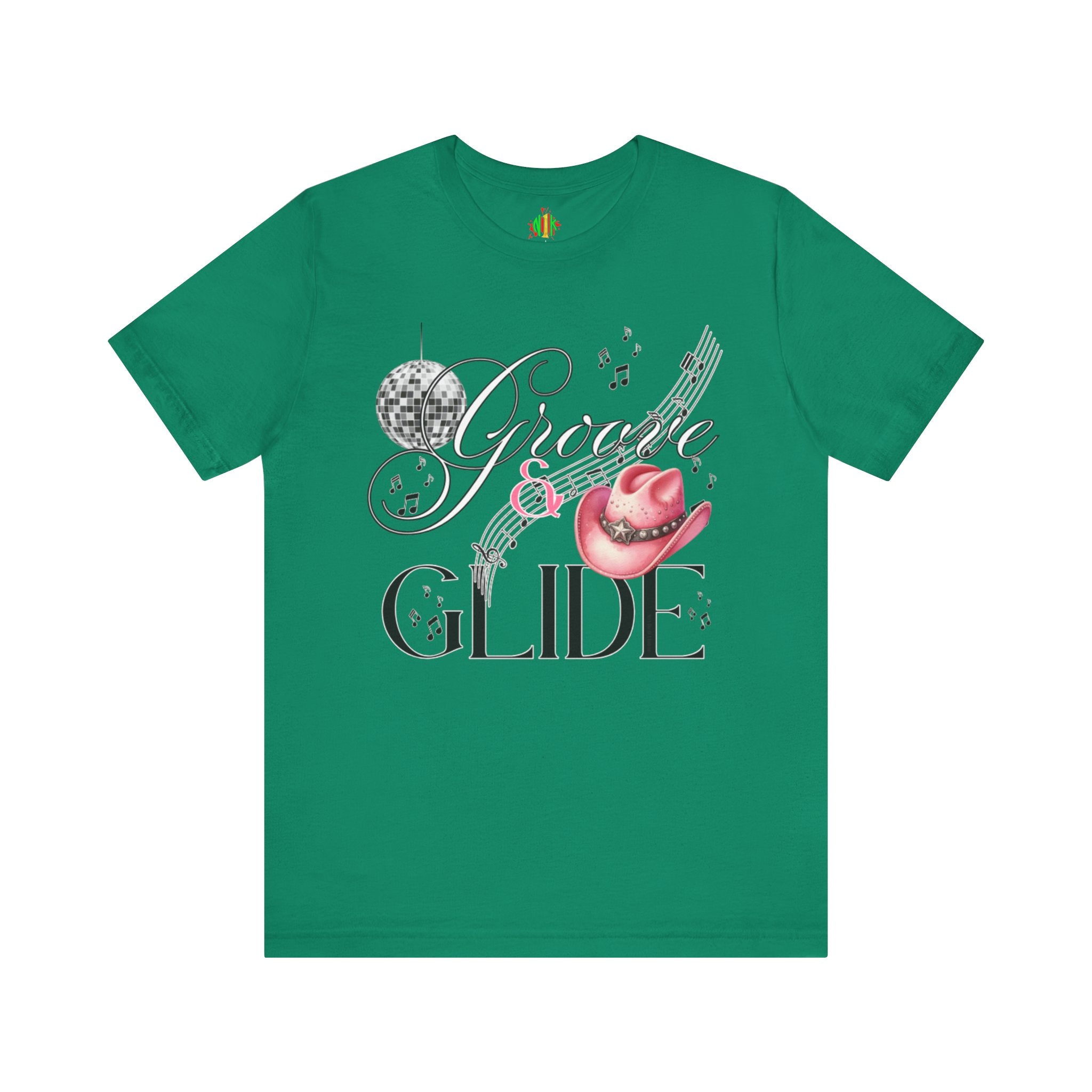Groovy Glide Unisex Jersey Tee - Fun Retro Music VibesT-ShirtUnisex Jersey Tee