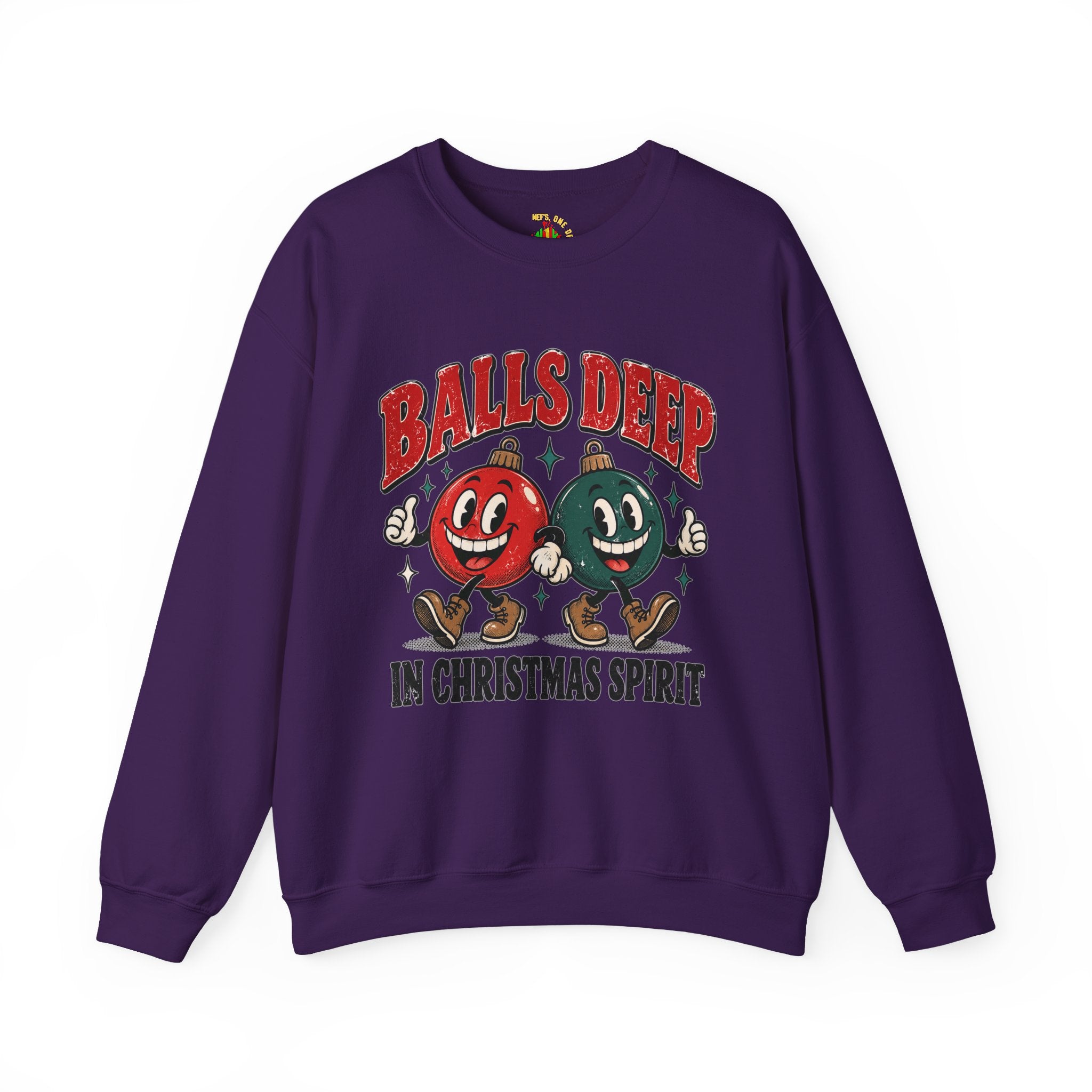 Balls Deep in Christmas Spirit Crewneck Sweatshirt