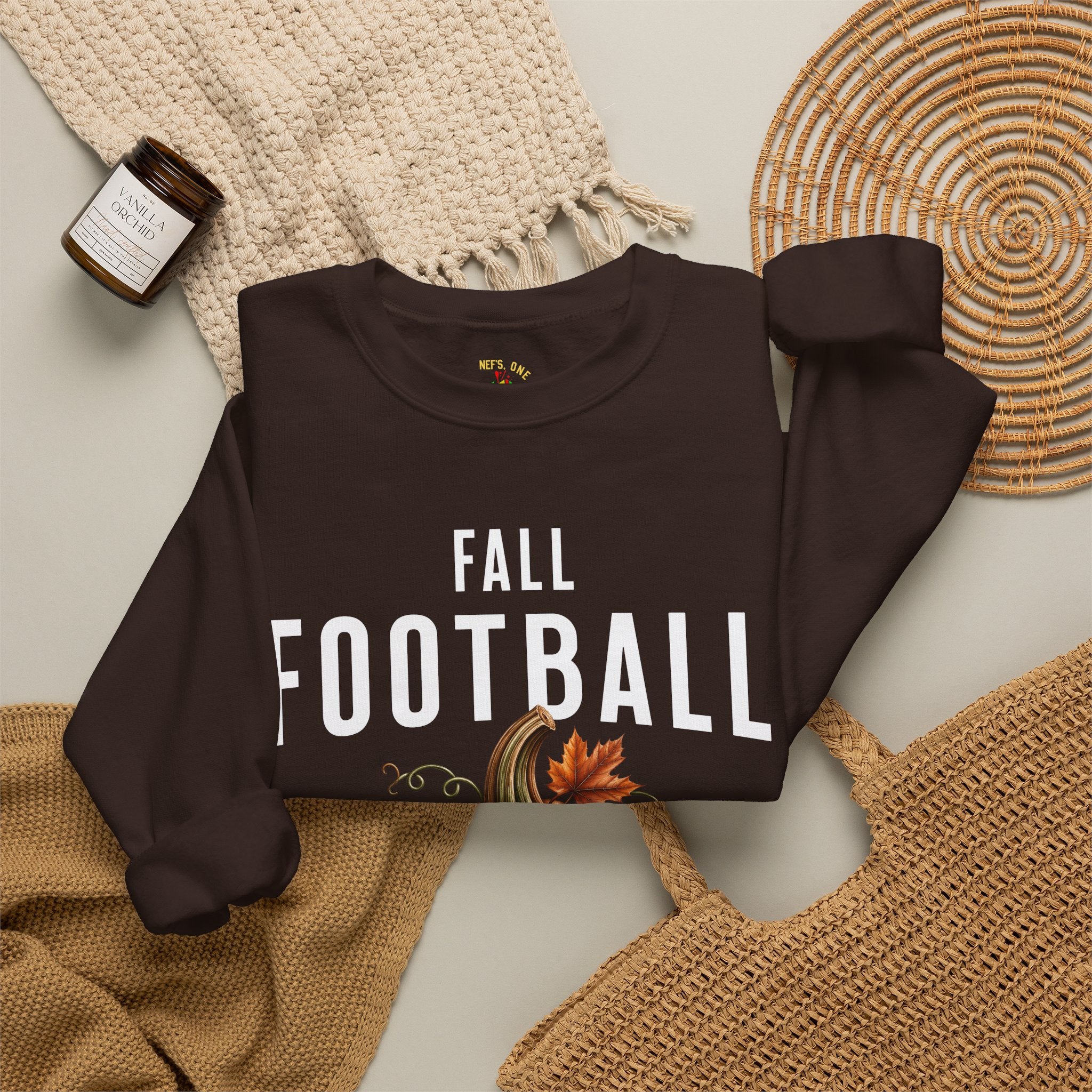 Fall Football Pumpkin Season Crewneck Sweatshirt