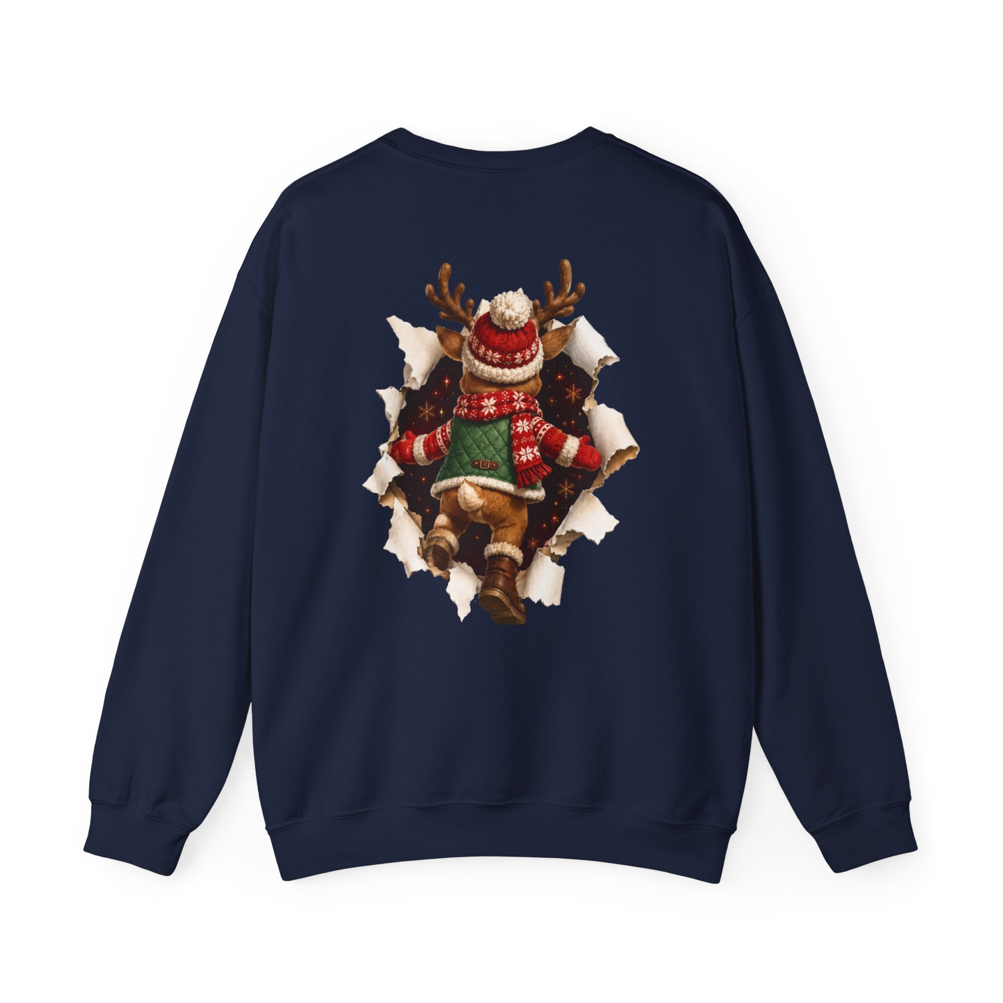Christmas Gingerbread & Reindeer Crewneck Sweatshirt