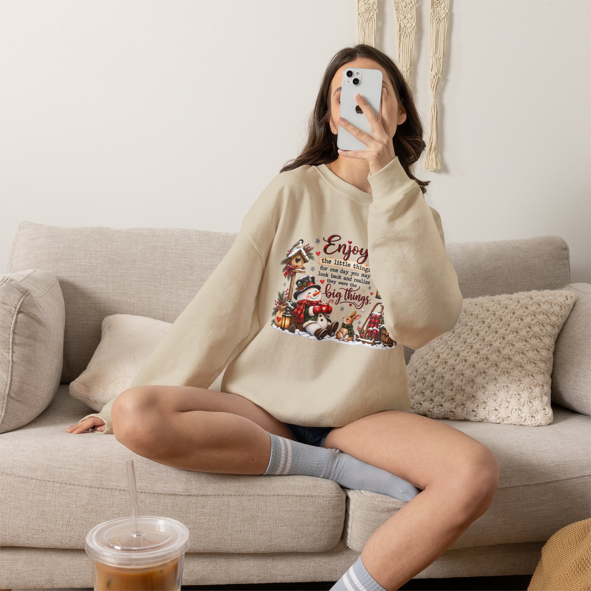 Enjoy the Little Things Christmas Crewneck Sweatshirt