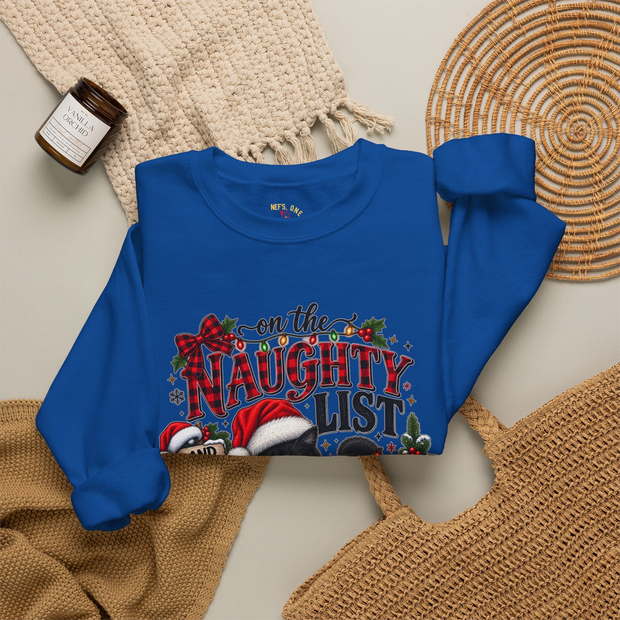 On the Naughty List Christmas Crewneck Sweatshirt