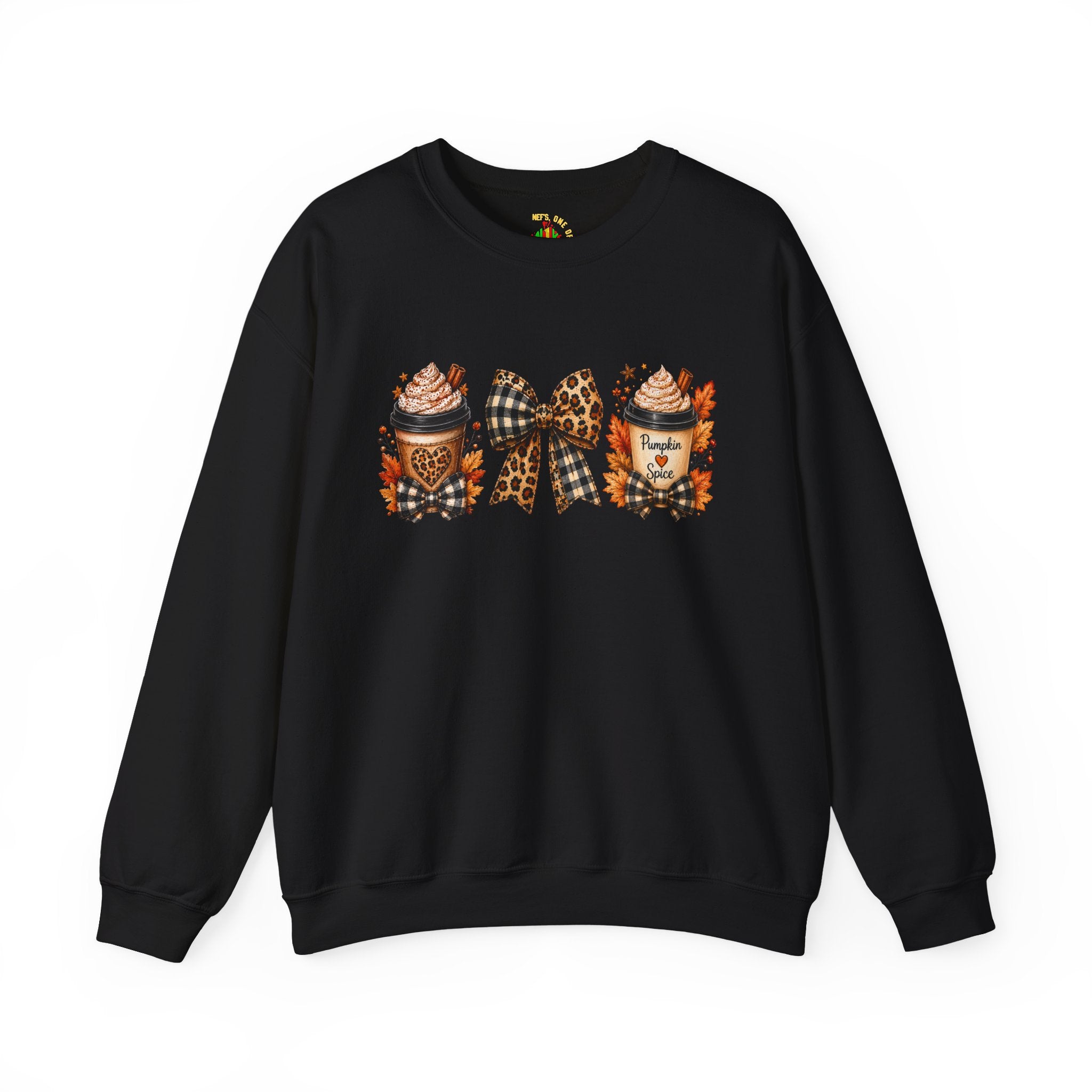 Festive Leopard Bow Christmas Crewneck Sweatshirt