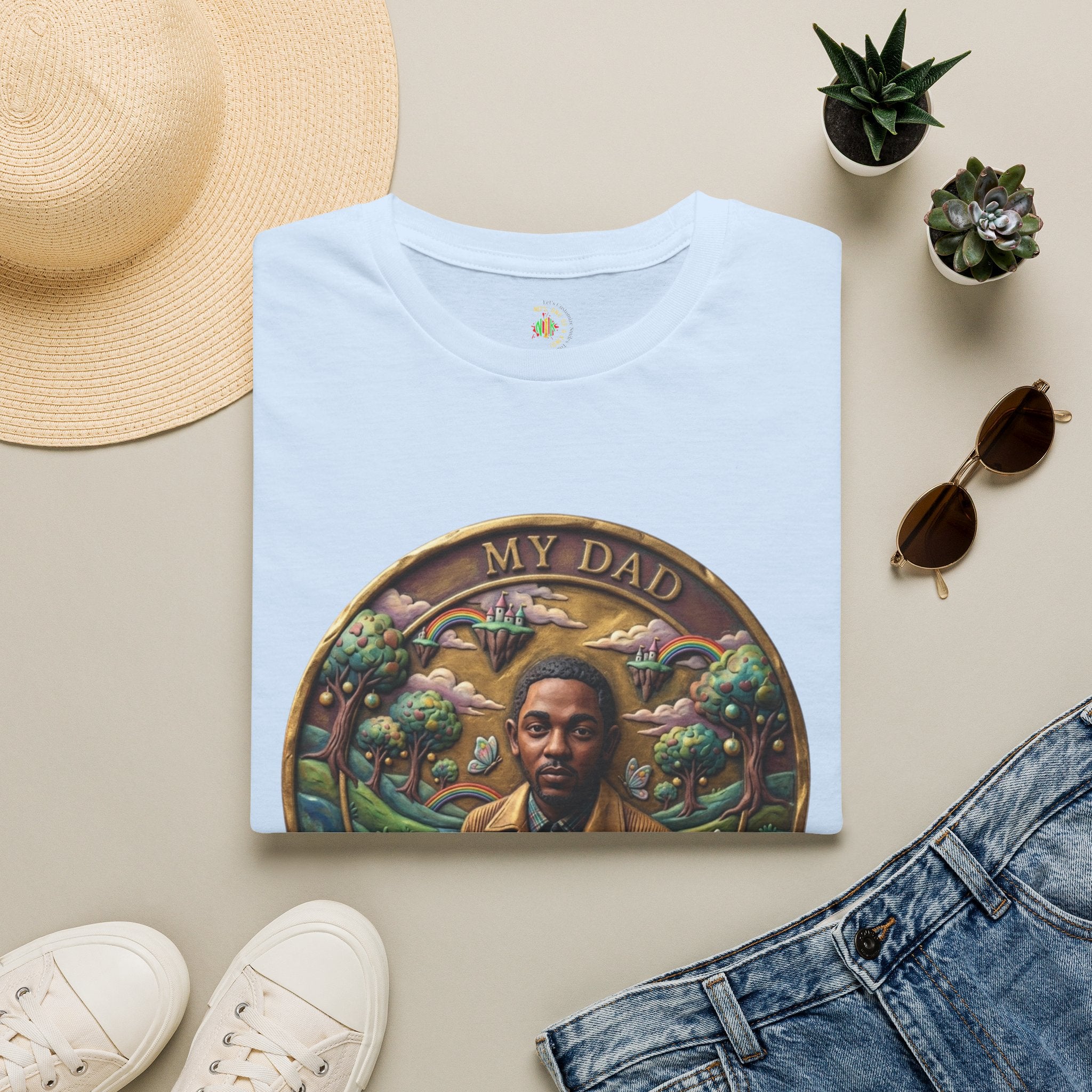 Todd Another Customized My Dad Portrait Coin Tee Graphic T-Shirt