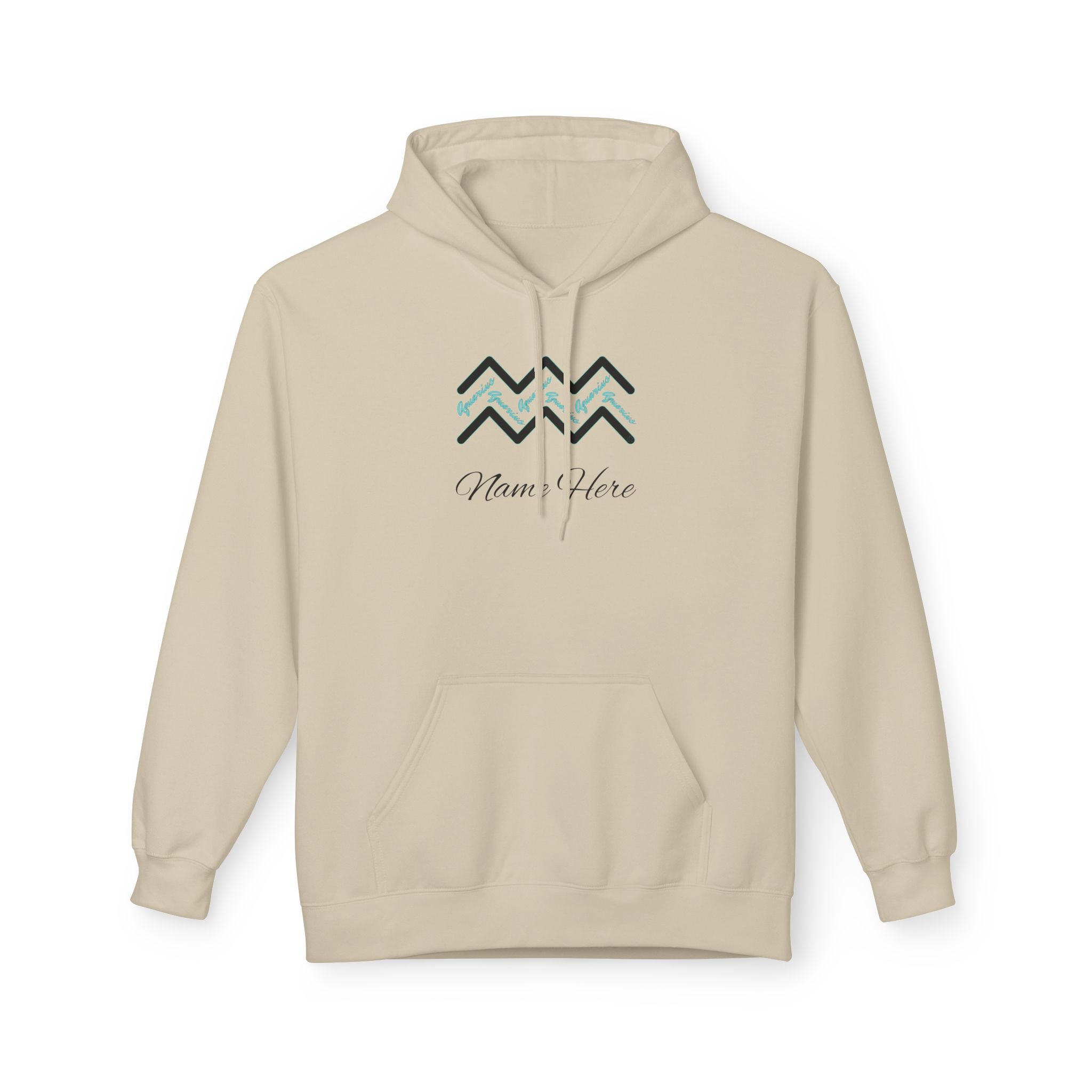 Customizable Aquarius Zodiac Hoodie — "Your Name Here" Watering Design