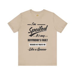 Spoiled Queen Unisex Jersey Tee - Cute Gift for Girlfriends