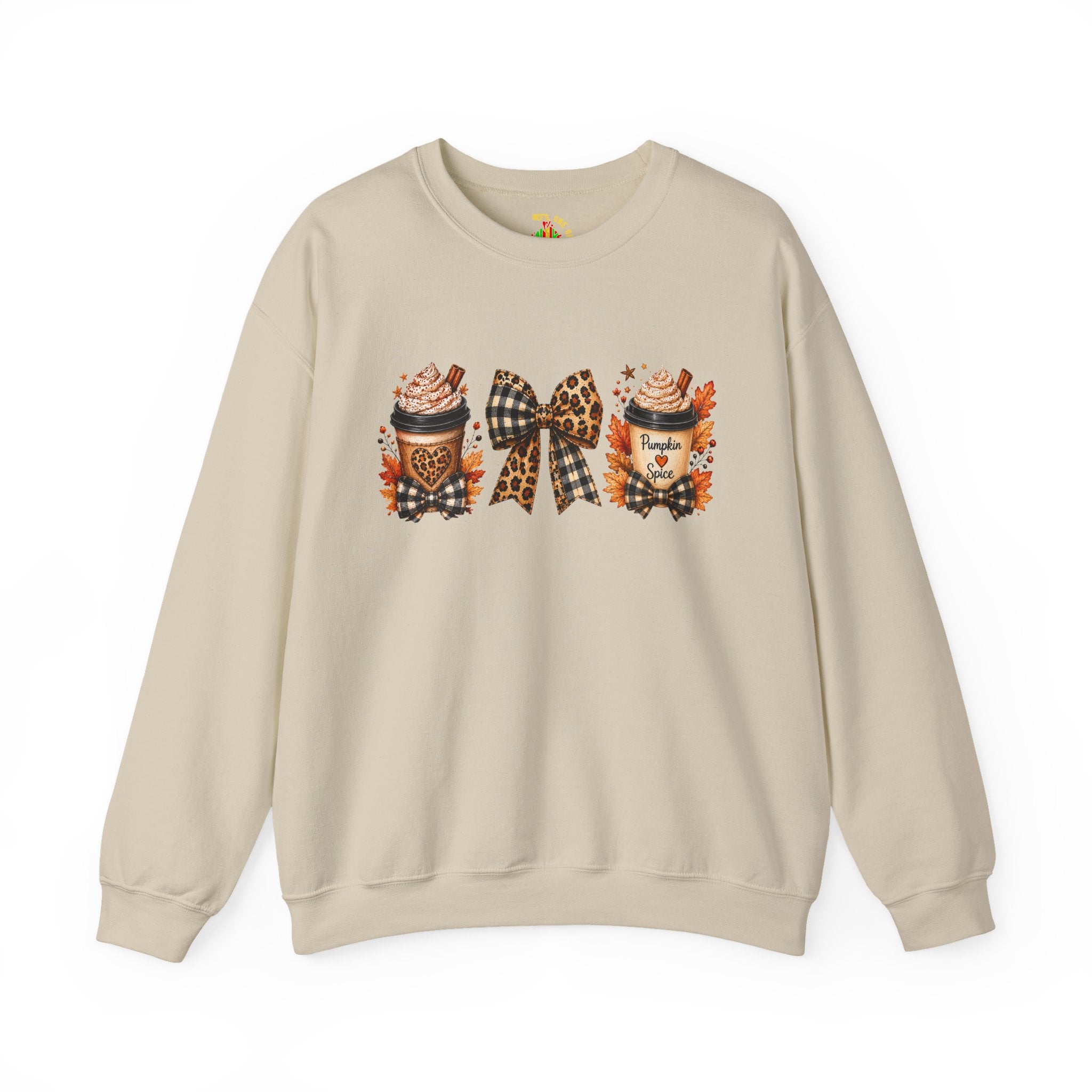 Festive Leopard Bow Christmas Crewneck Sweatshirt