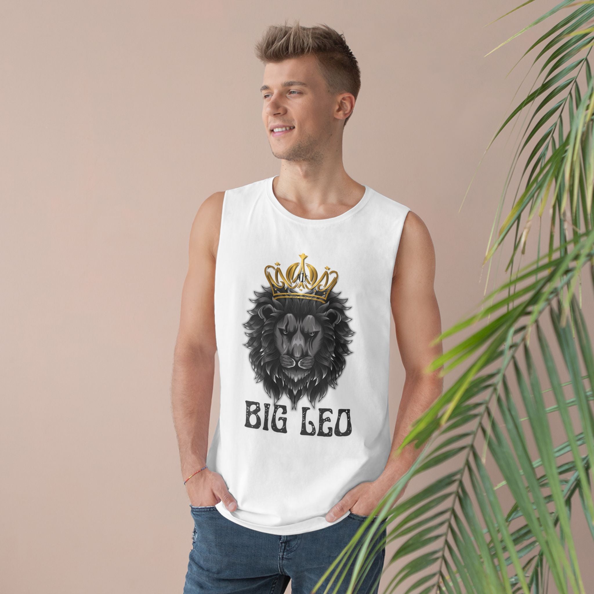 Big Leo Unisex Barnard Tank - Stylish Leo Graphic Tee, Zodiac Sign AppTank TopBig Leo Unisex Barnard Tank