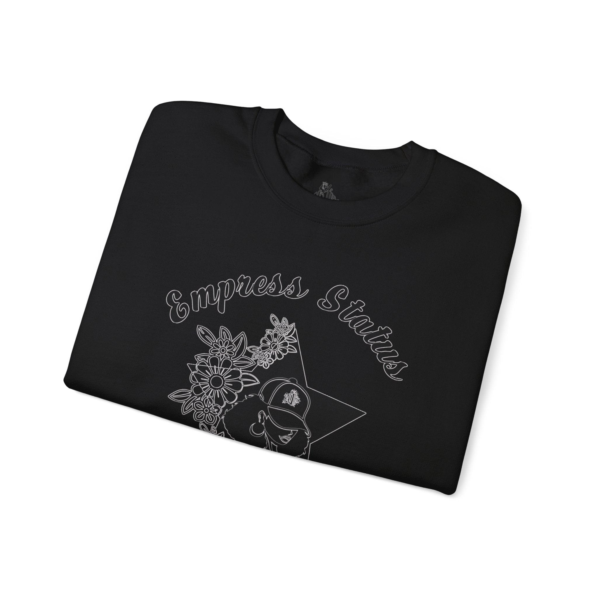 Empress Black Girl Floral Status Unisex Sweatshirt