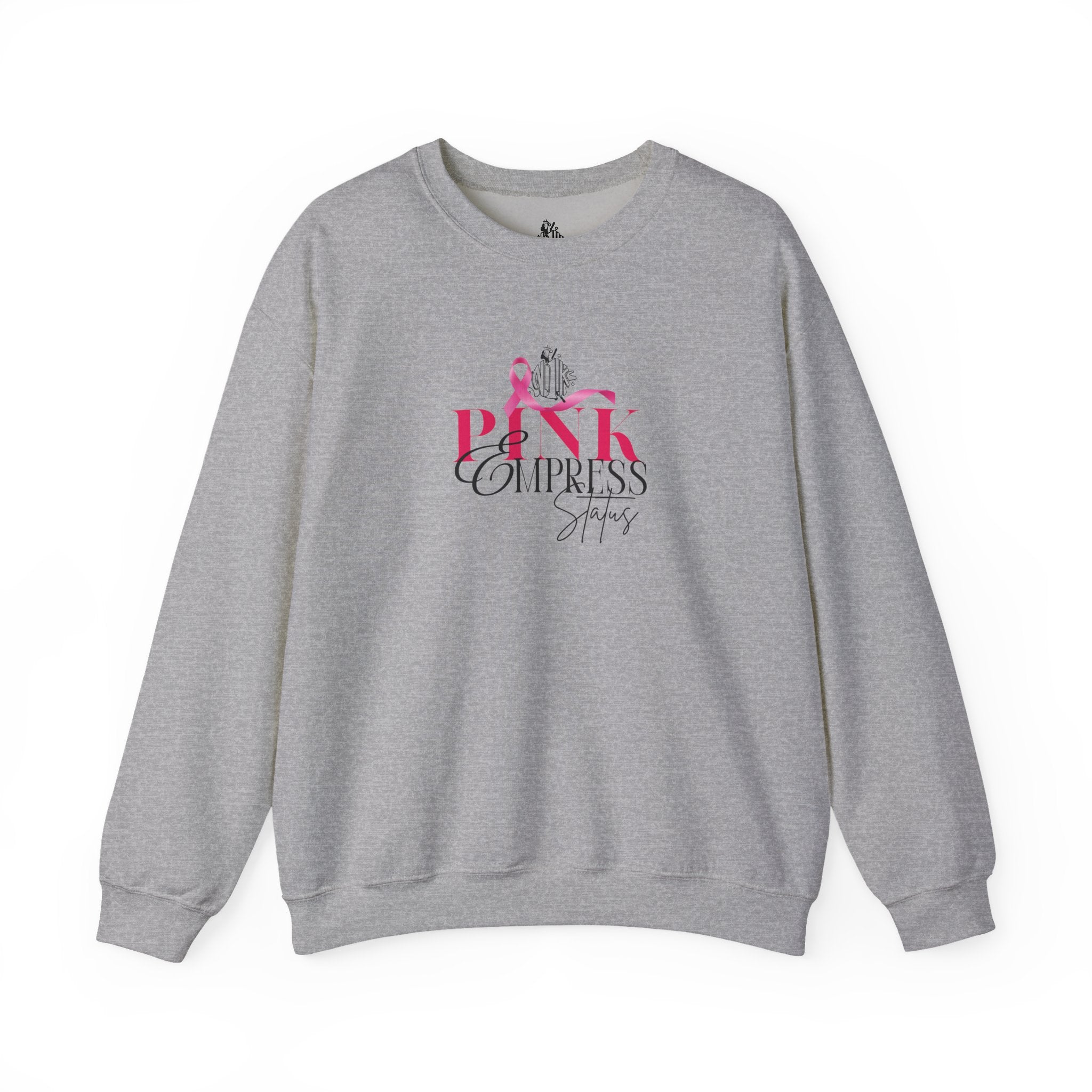 N1K Pink Empress Status Cancer Awareness Crewneck Sweatshirt - Pink Ribbon "PINK" Design