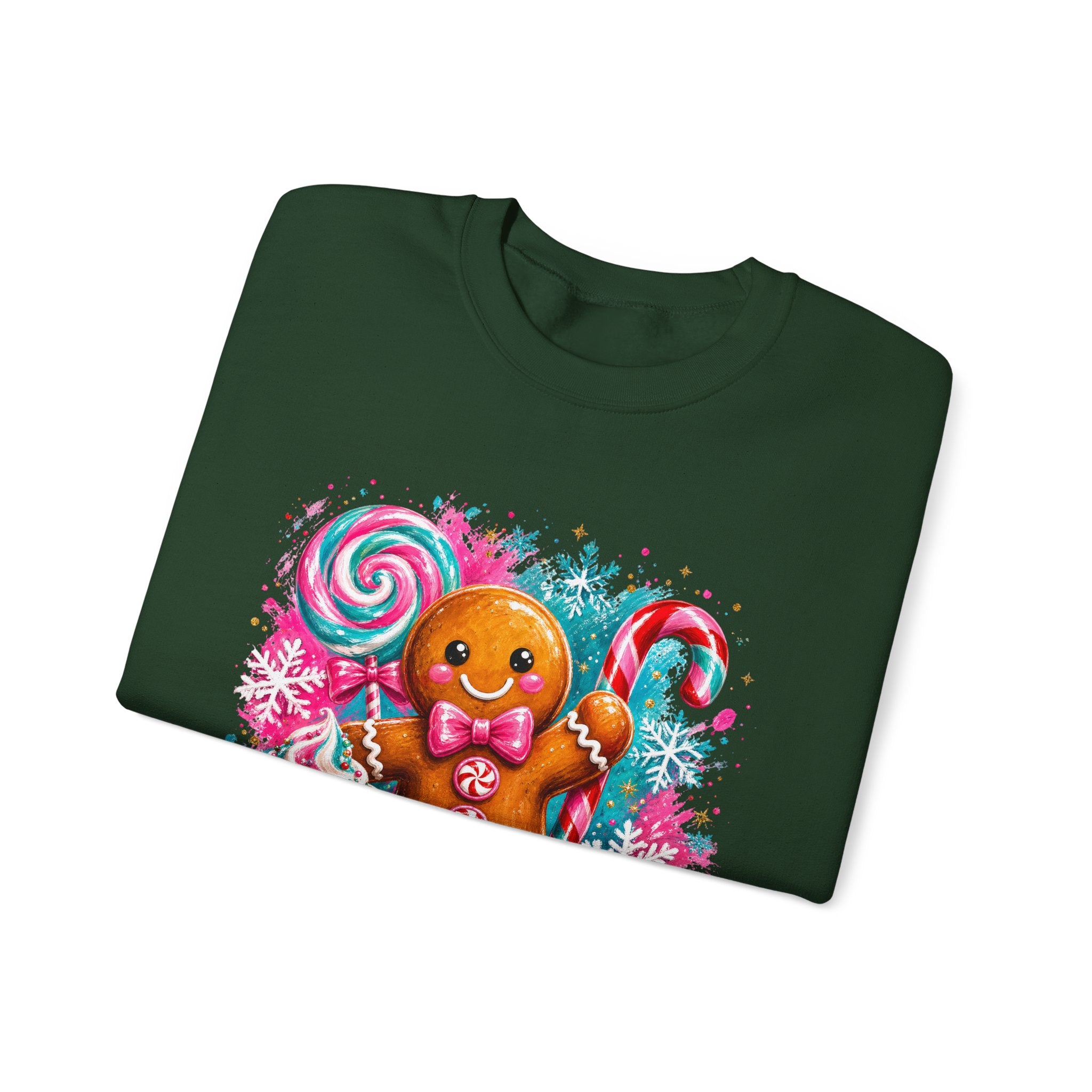 Christmas Gingerbread & Reindeer Crewneck Sweatshirt