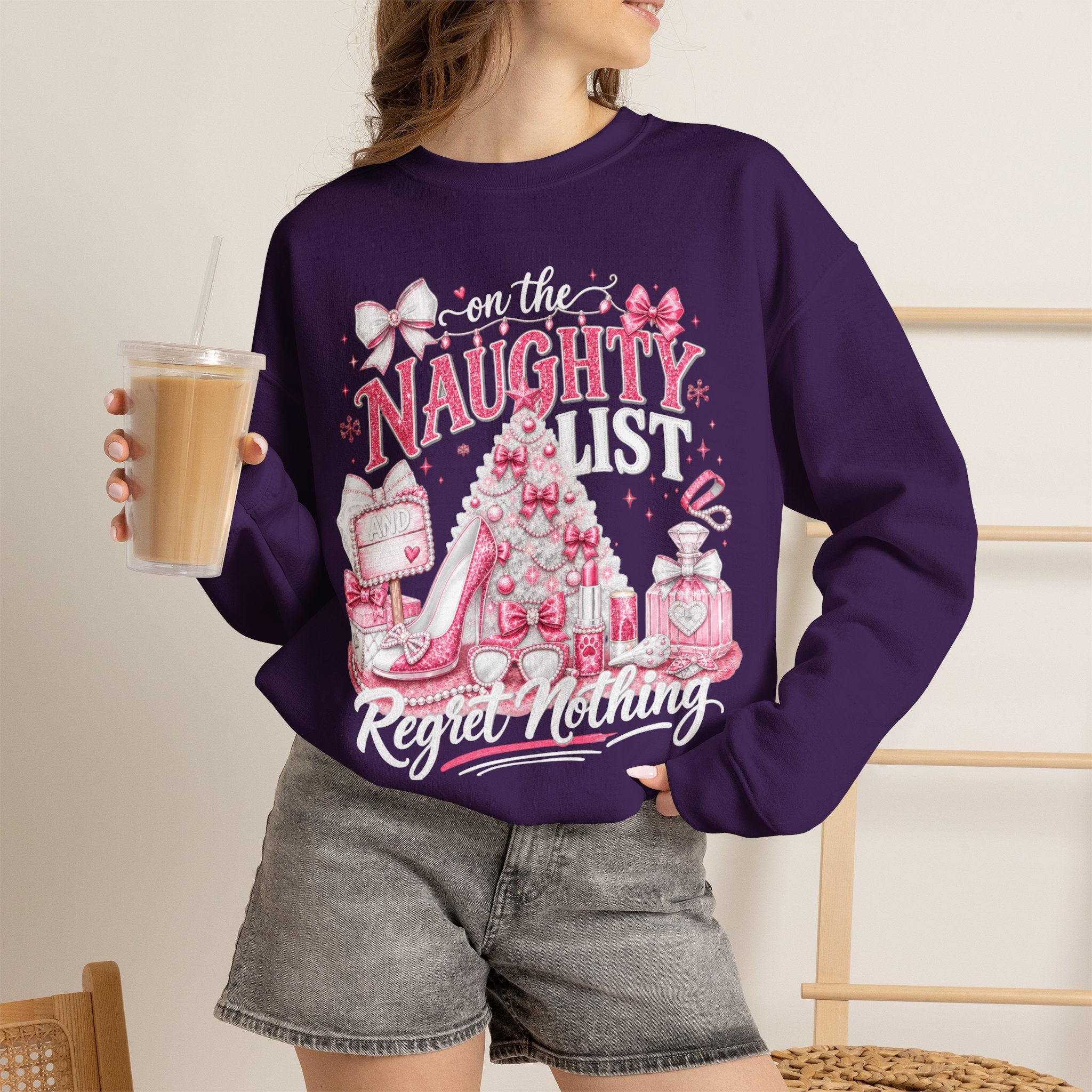 On the Naughty List Christmas Crewneck Sweatshirt