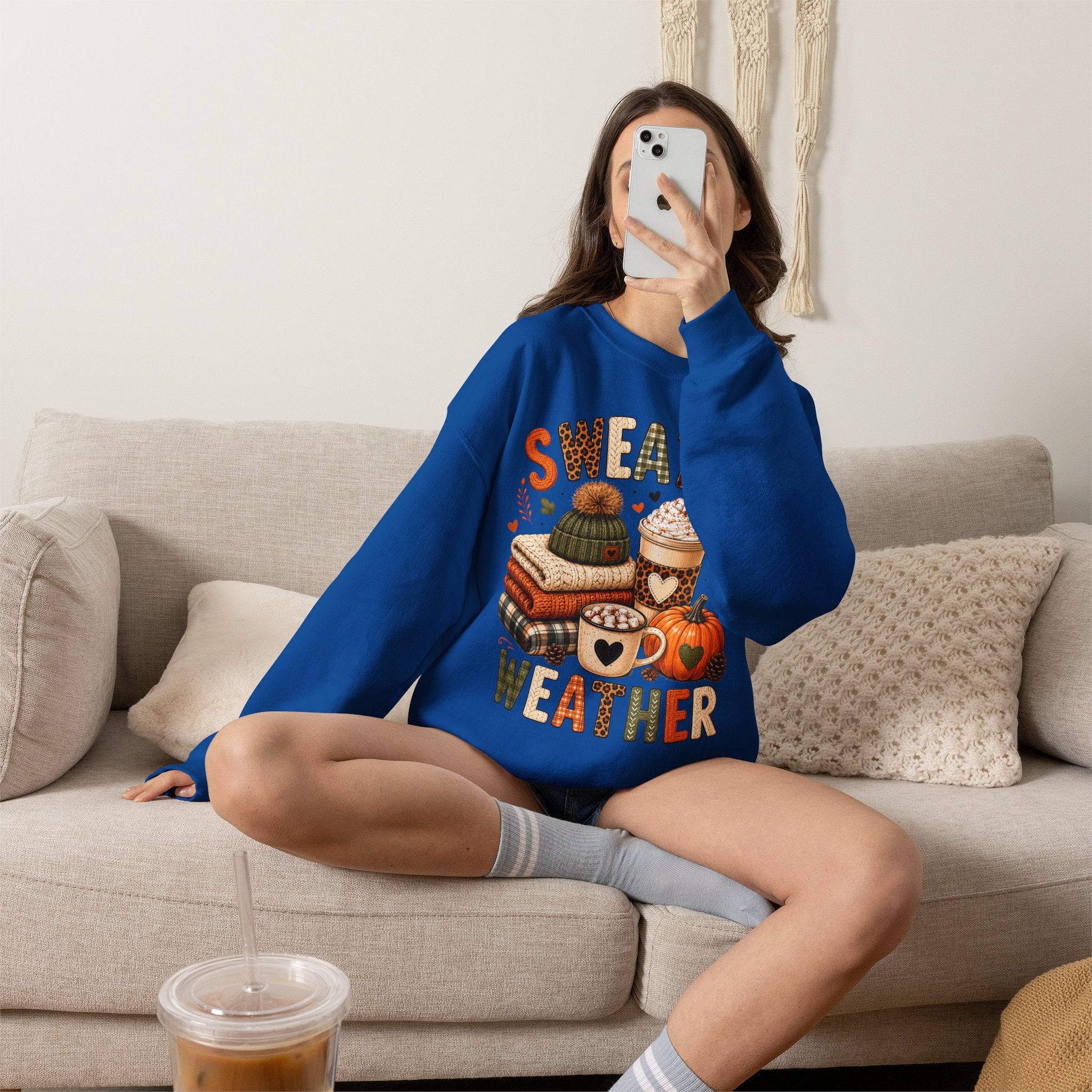 Sweater Weather Autumn Crewneck Sweatshirt