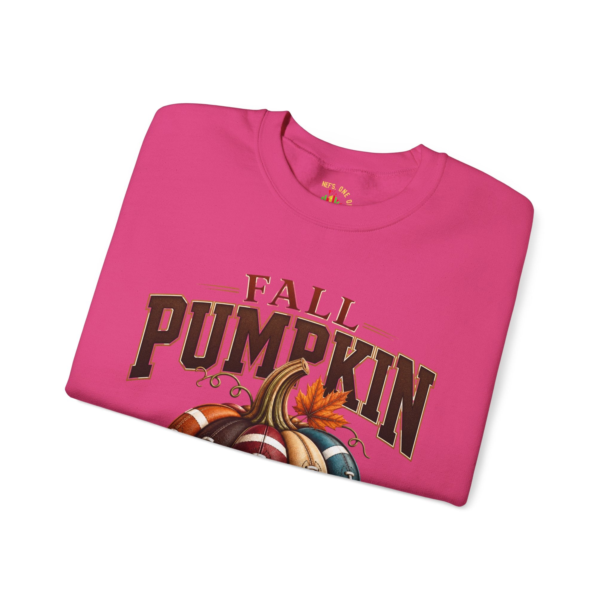 Fall Pumpkin Football Season Crewneck Sweatshirt