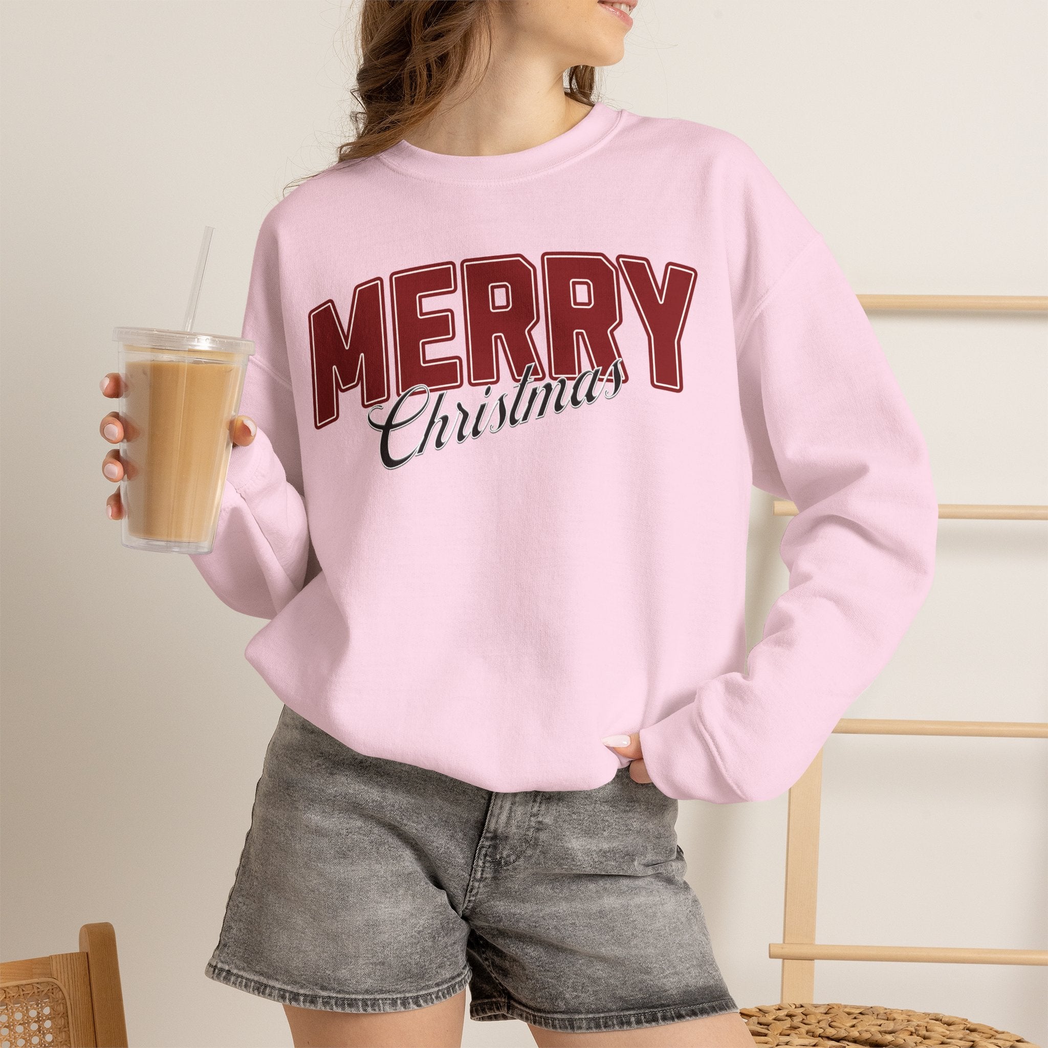 Merry Christmas Personalized Family Name Sweatshirt