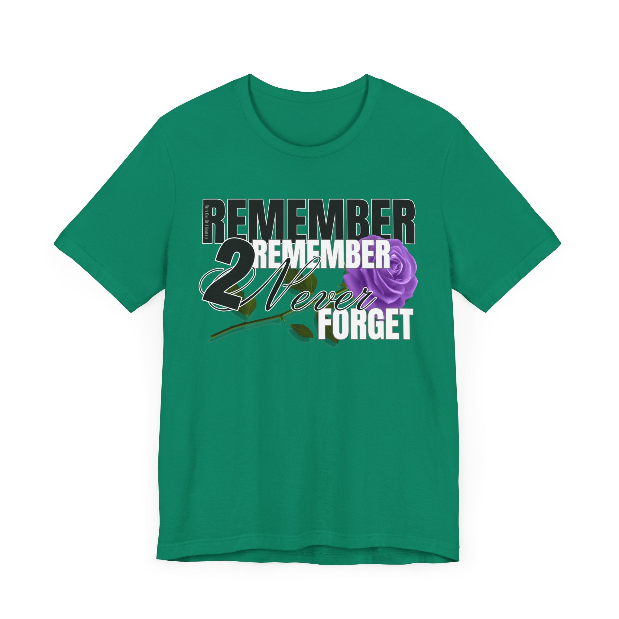 Memorial Unisex Short Sleeve Tee - 'Remember 2 Never Forget'T-ShirtMemorial Unisex Short Sleeve Tee