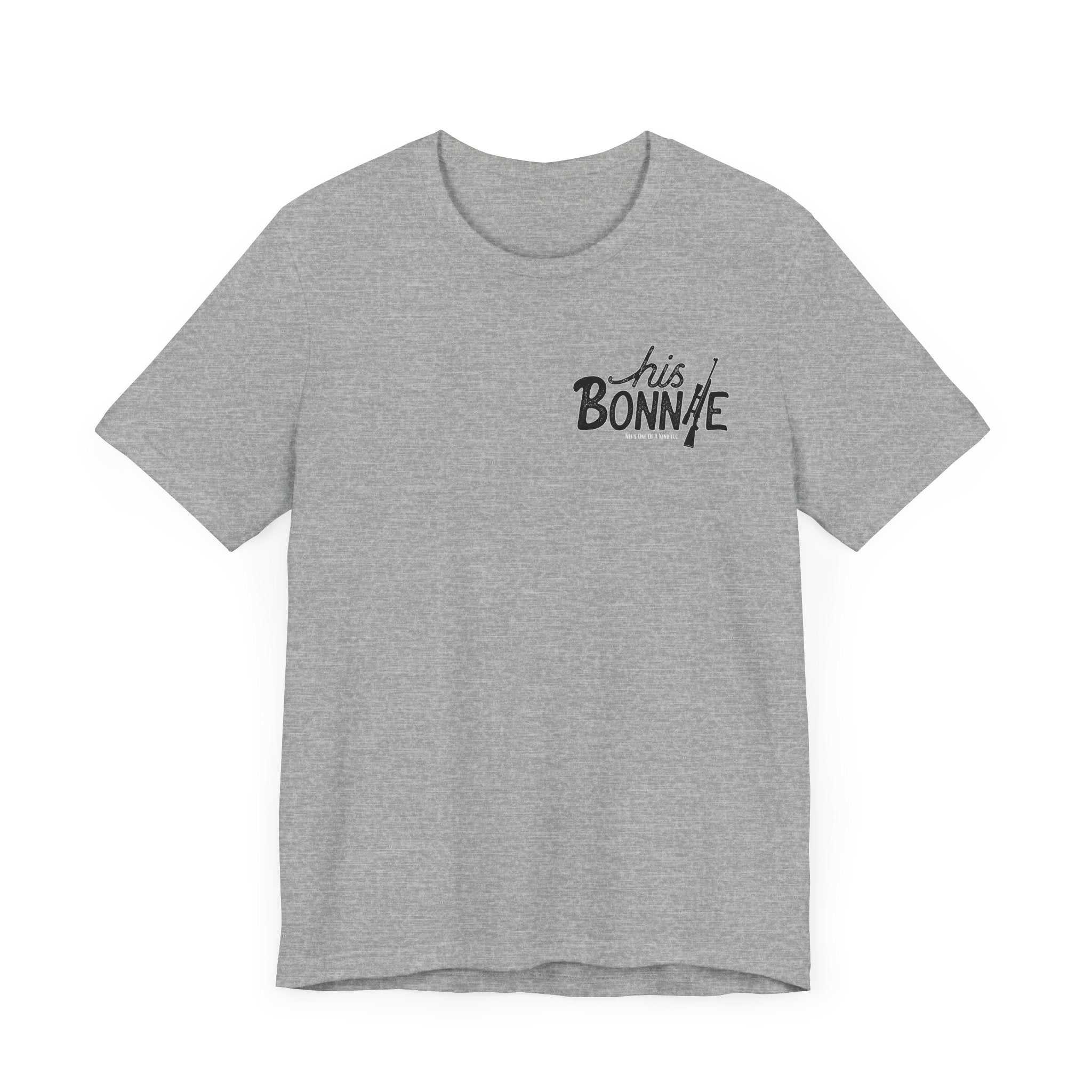 His Bonnie to Her Clyde Valentine Casual Soft Unisex Jersey Crew Neck T-ShirtClyde Valentine Casual Soft Unisex Jersey Crew Neck Short Sleeve Tee Express Delivery