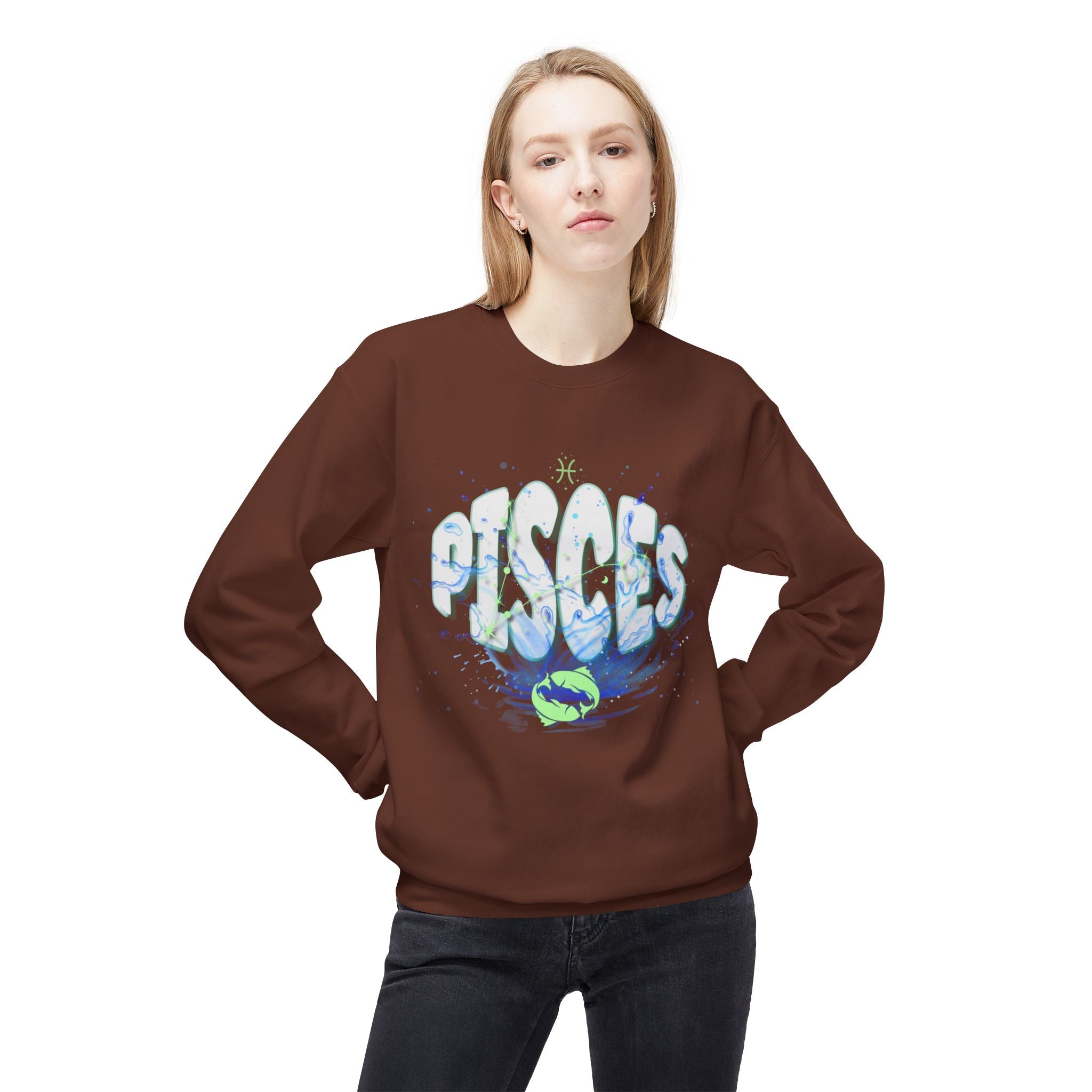Pisces Water Zodiac Sweatshirt — Pisces Sign Crewneck