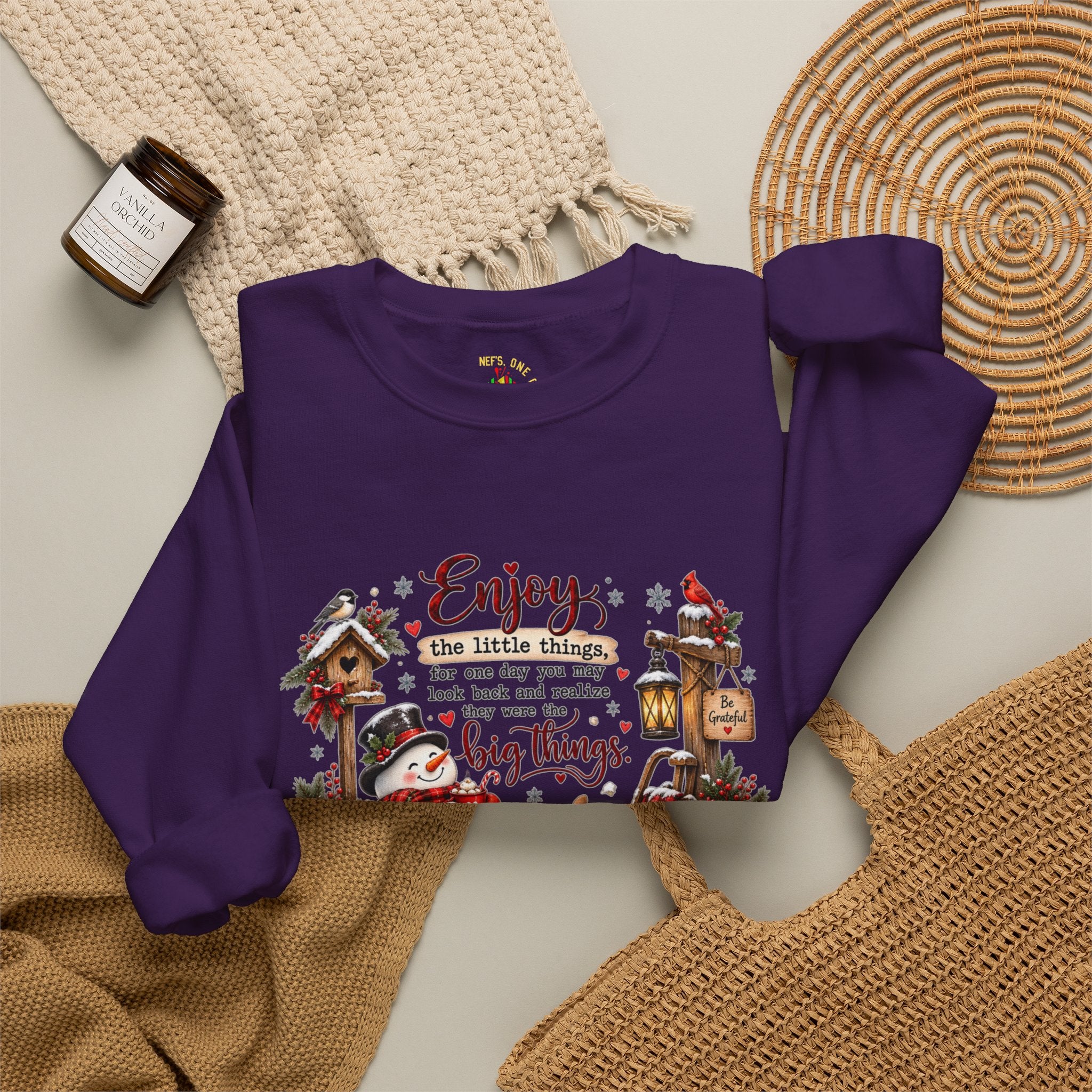 Enjoy the Little Things Christmas Crewneck Sweatshirt