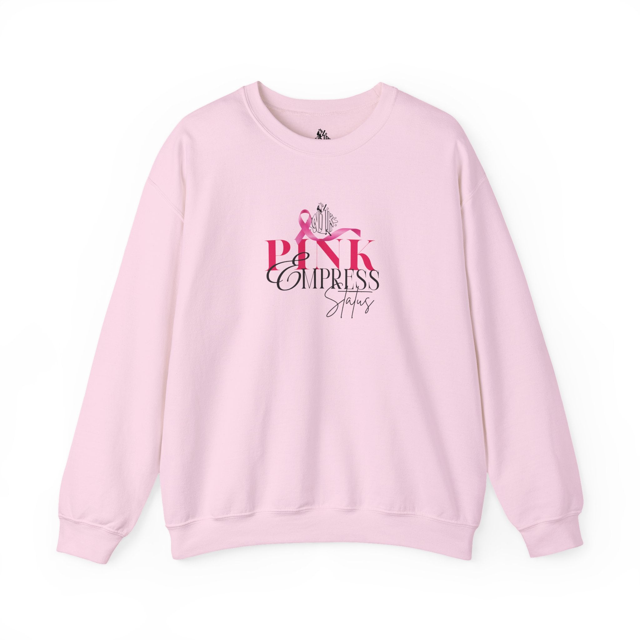 N1K Pink Empress Status Cancer Awareness Crewneck Sweatshirt - Pink Ribbon "PINK" Design