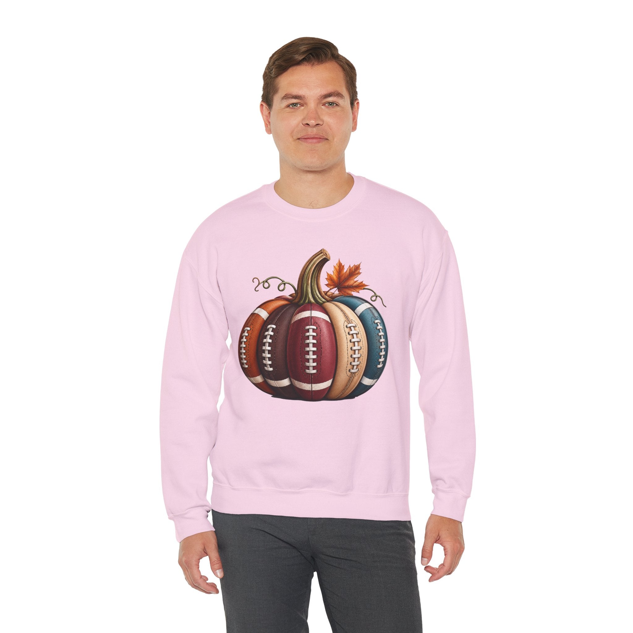Fall Football Pumpkin Crewneck Sweatshirt