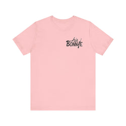 His Bonnie to Her Clyde Valentine Casual Soft Unisex Jersey Crew Neck Short Sleeve Tee Express Delivery available