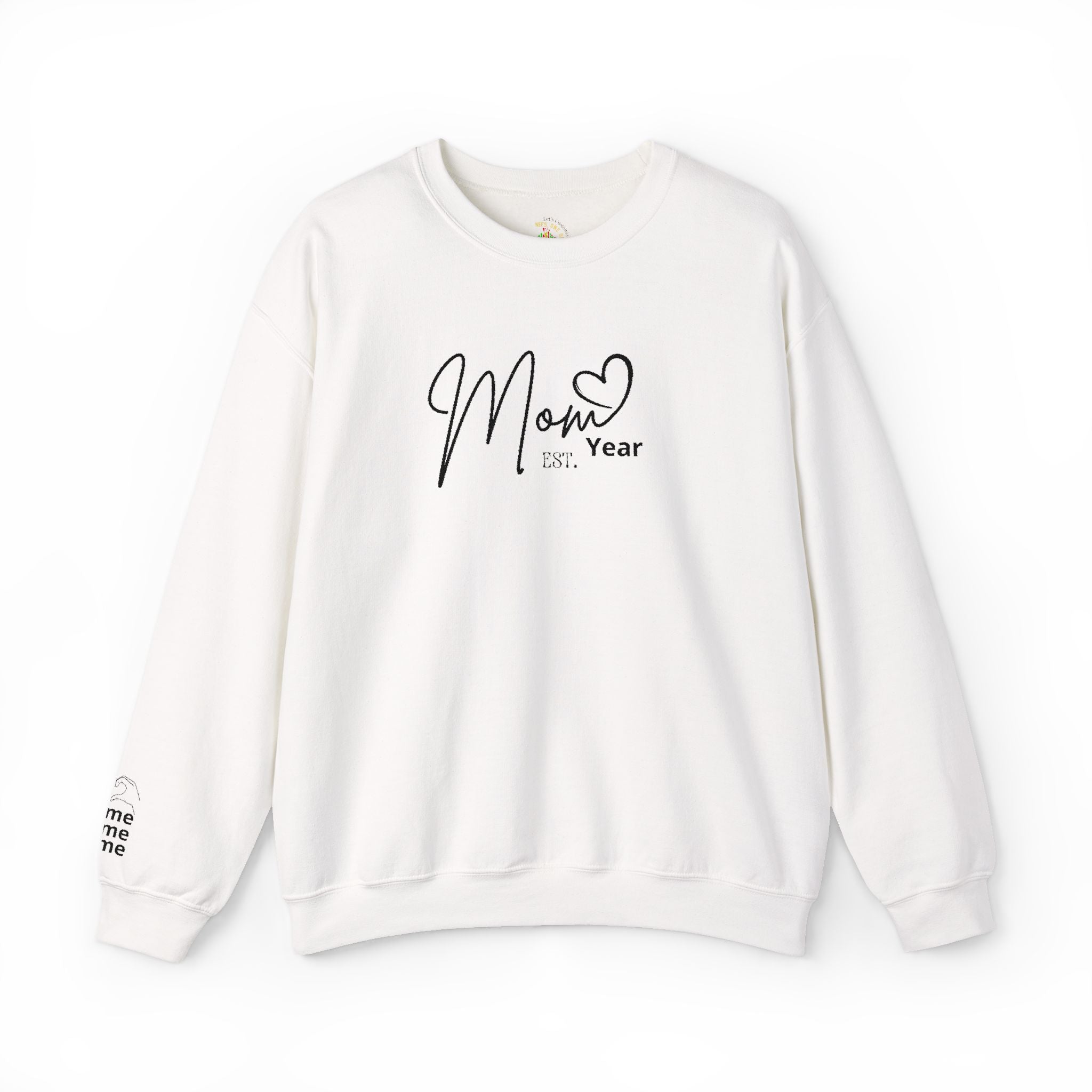 Mom Est. Year Embroidered Customizable Crewneck Sweatshirt
