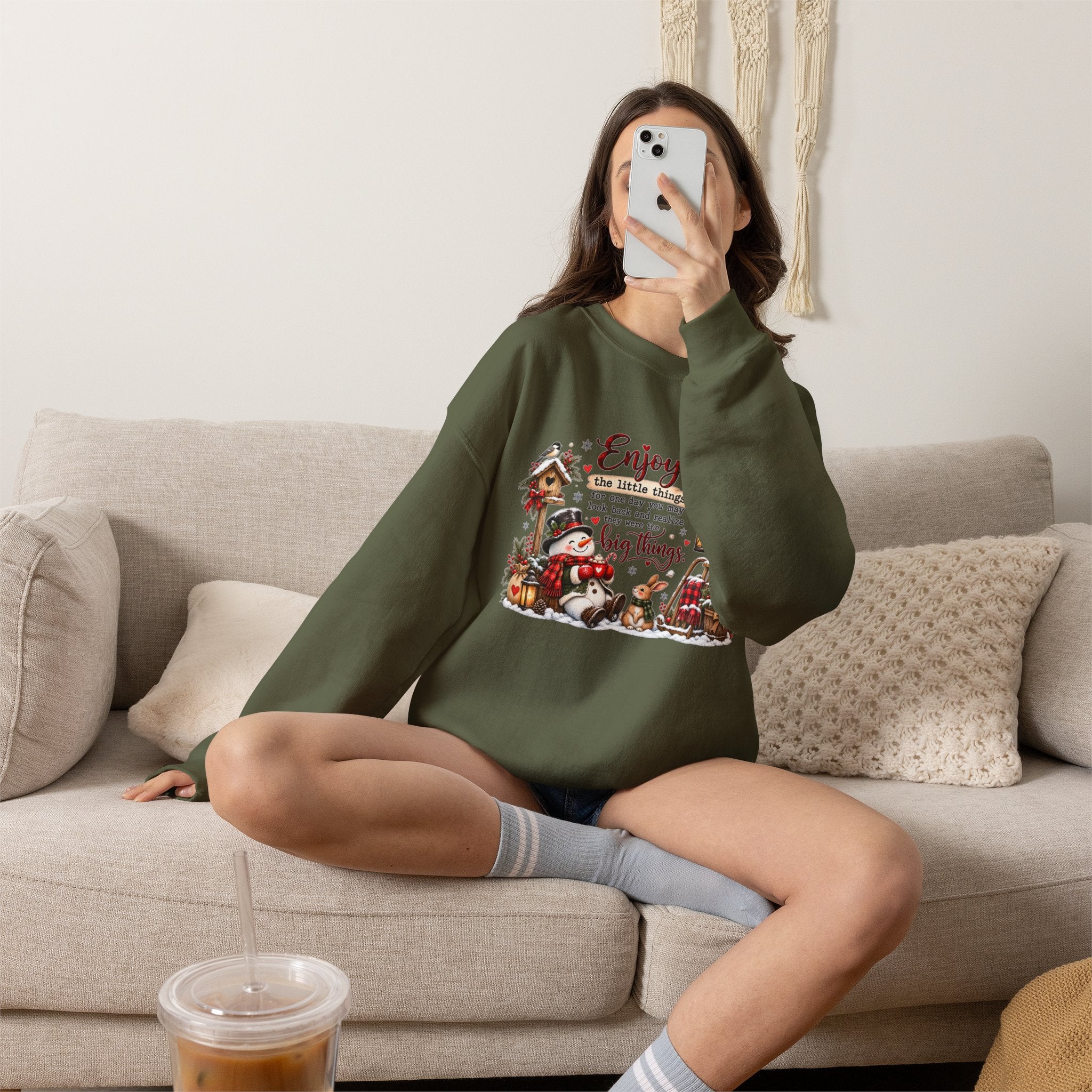 Enjoy the Little Things Christmas Crewneck Sweatshirt