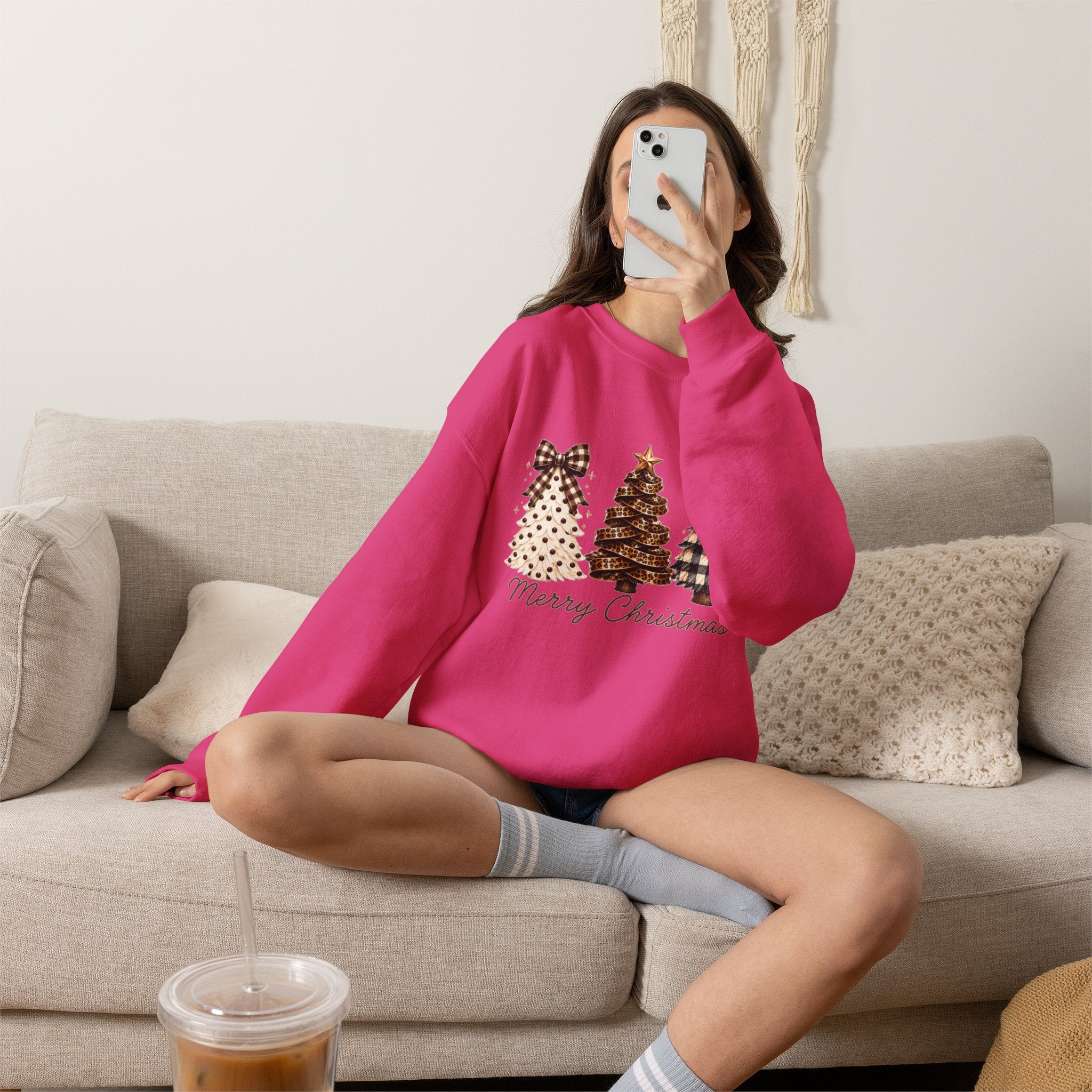 Merry Christmas Christmas Tree Crewneck Sweatshirt