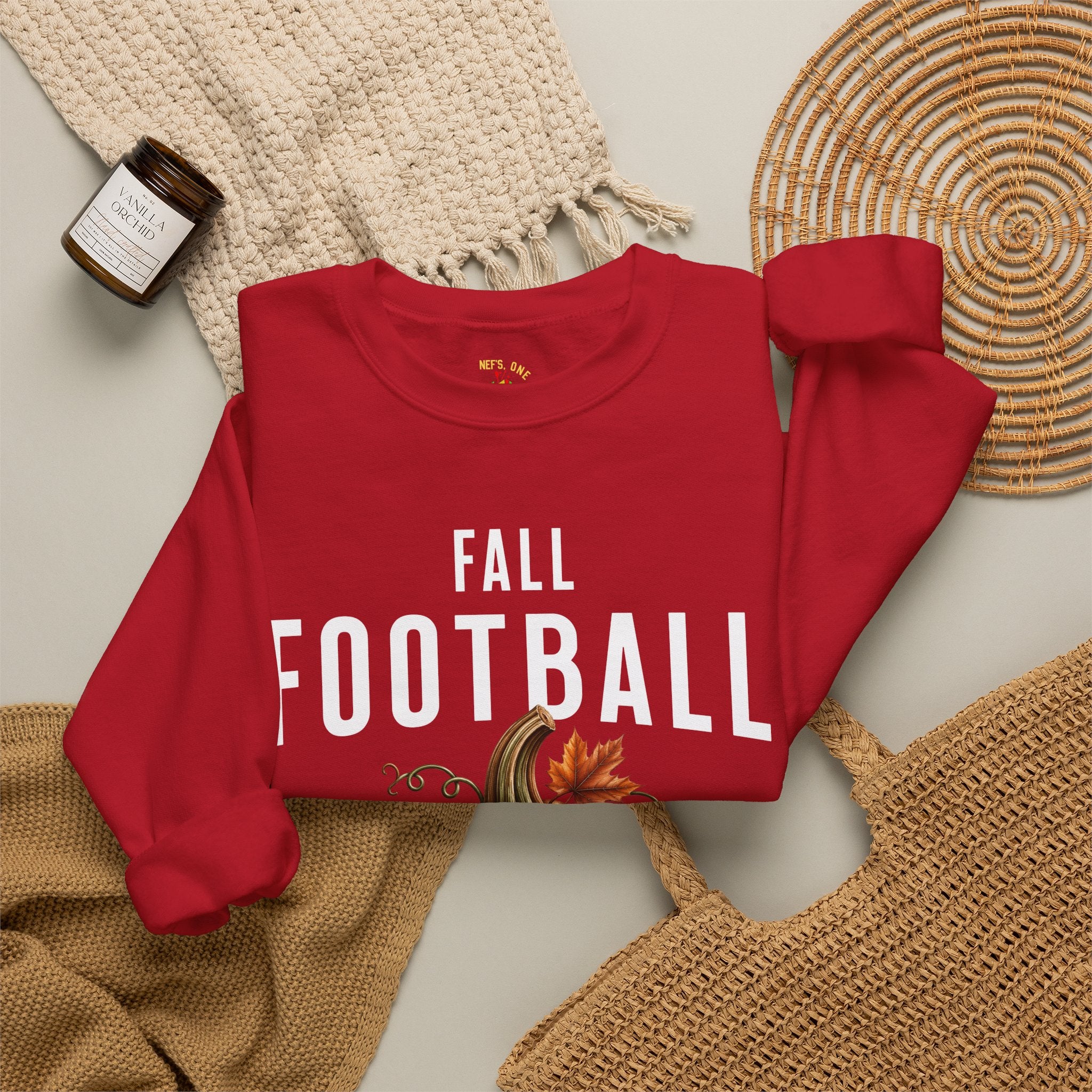 Fall Football Pumpkin Season Crewneck Sweatshirt