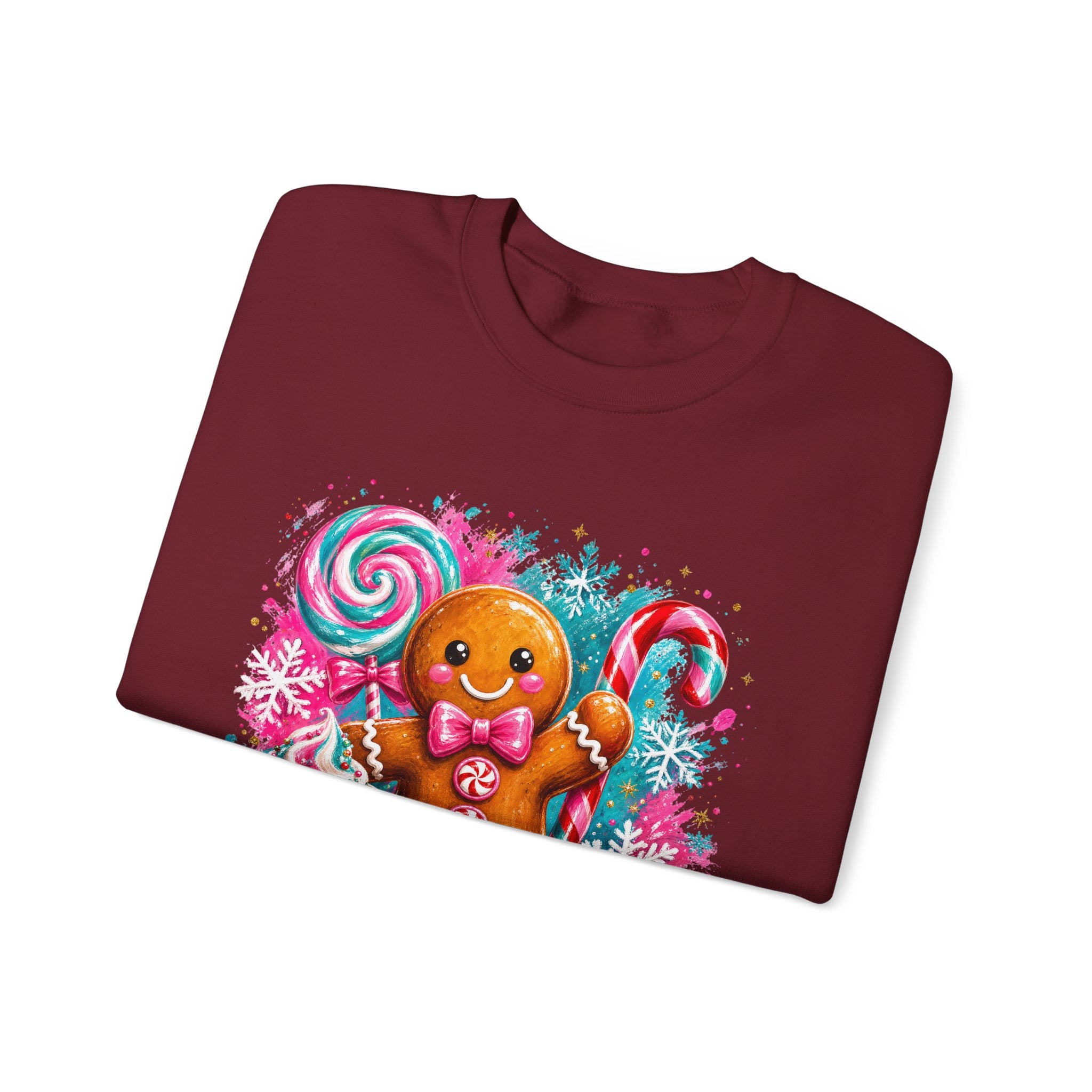 Christmas Gingerbread & Reindeer Crewneck Sweatshirt