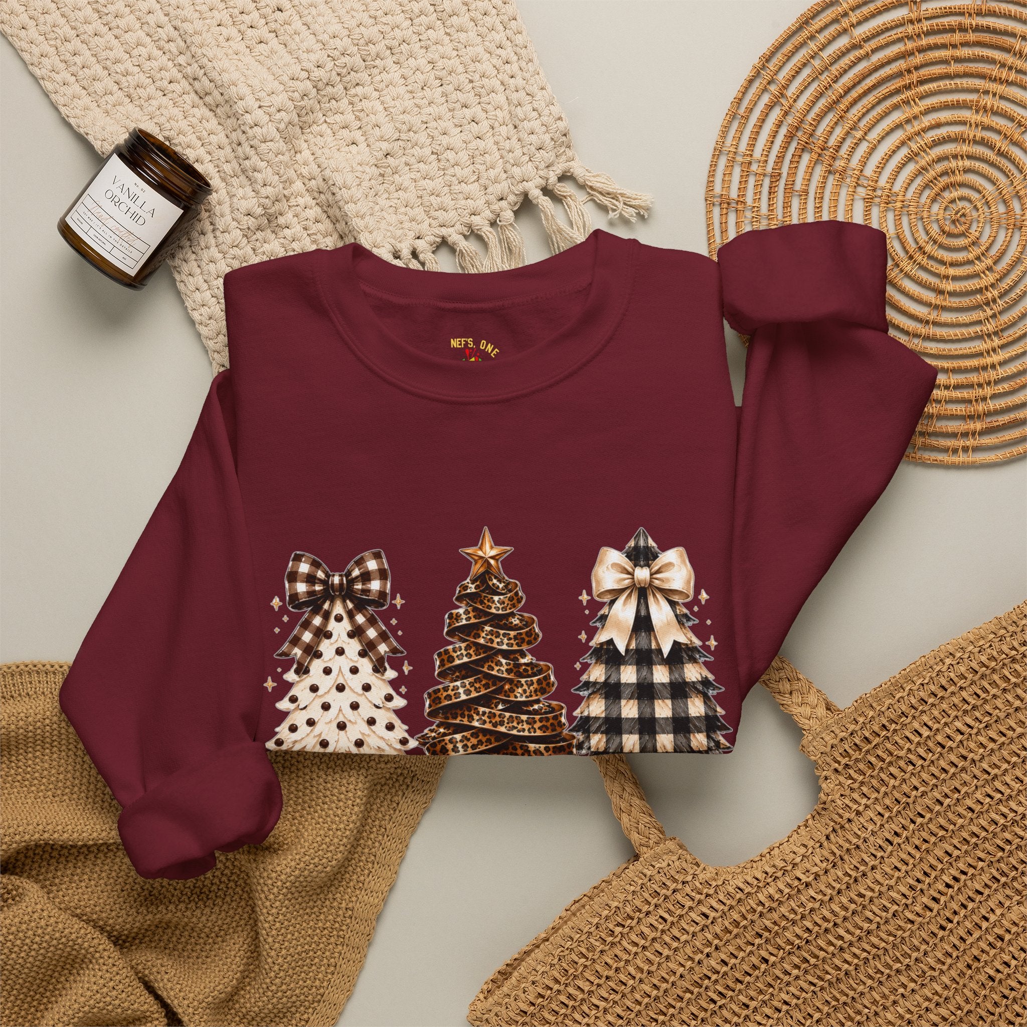 Merry Christmas Christmas Tree Crewneck Sweatshirt