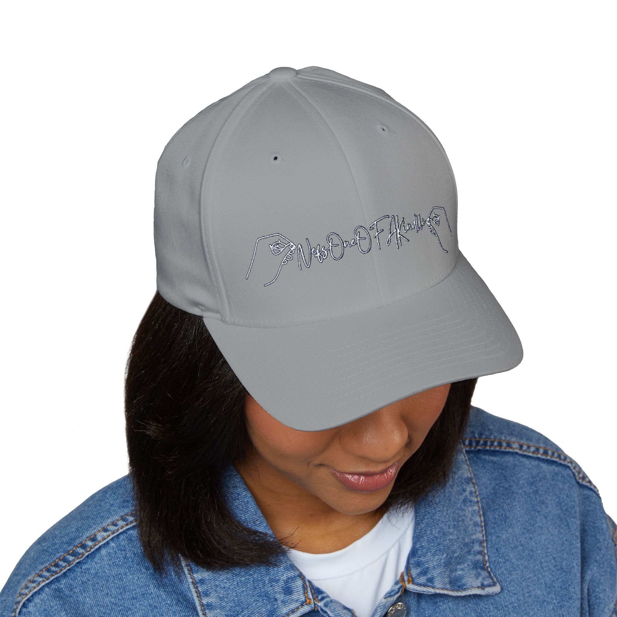 Nefs One Of A Kind Hand-Embroidered Closed-Back Cap, Casual Gift for Him or Her, Trendy Accessories for Everyday Wear