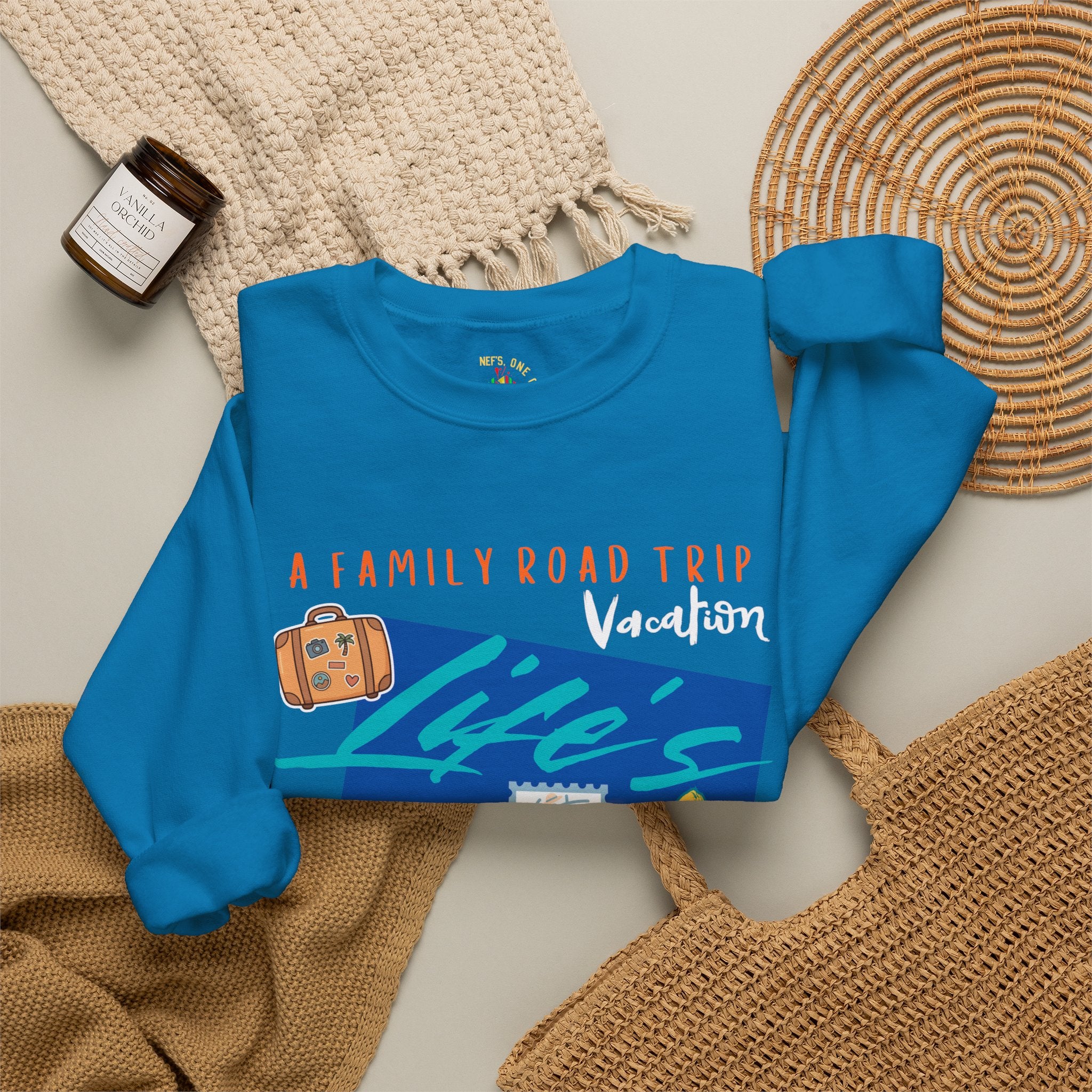 Road Trip T-Shirt — "Life's a Trip" Retro (Enter Family Name) on Back Travel Graphic