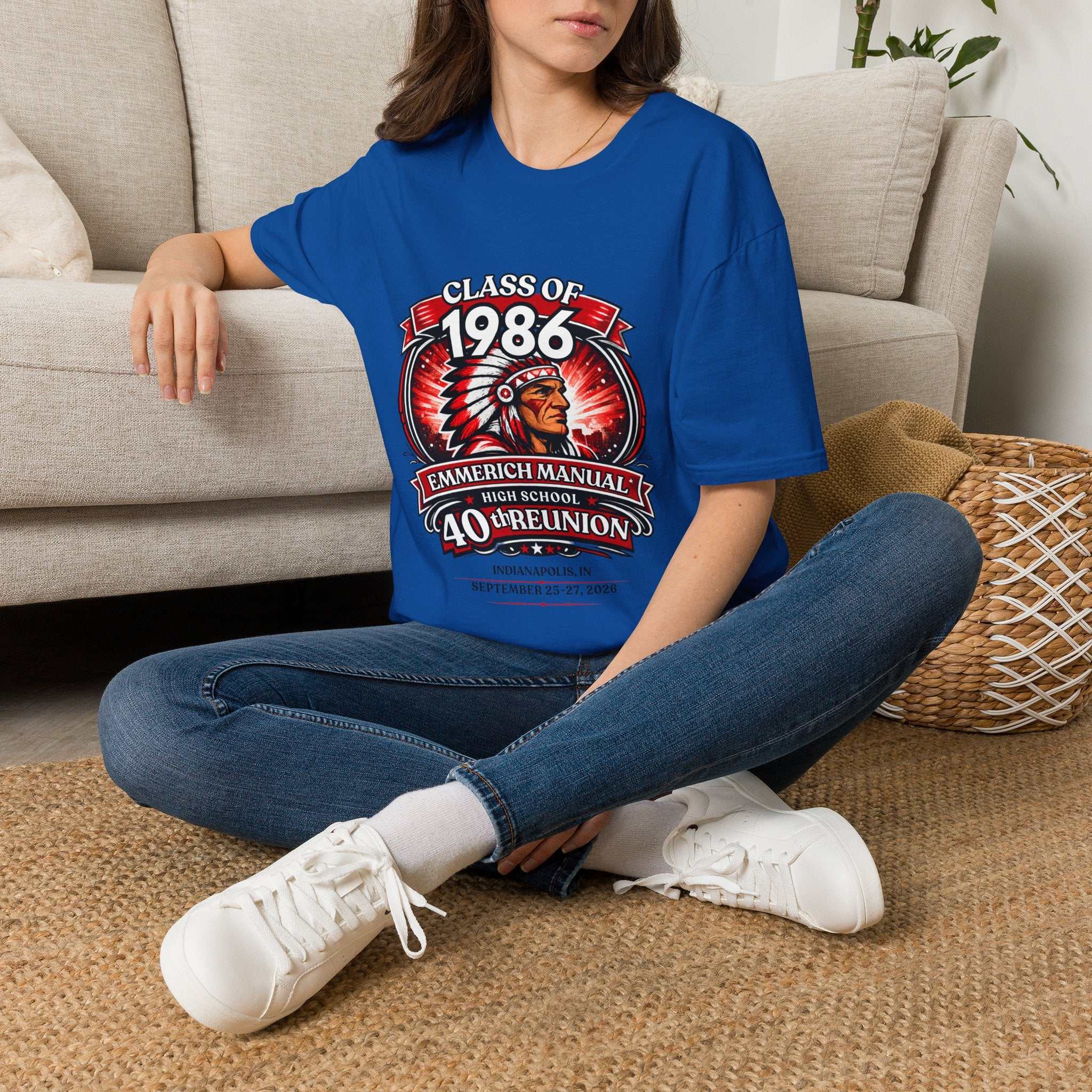 Class of 1986 40th Reunion T-Shirt — Emmerich Manual High School Alumni Tee - Another Customized Smile