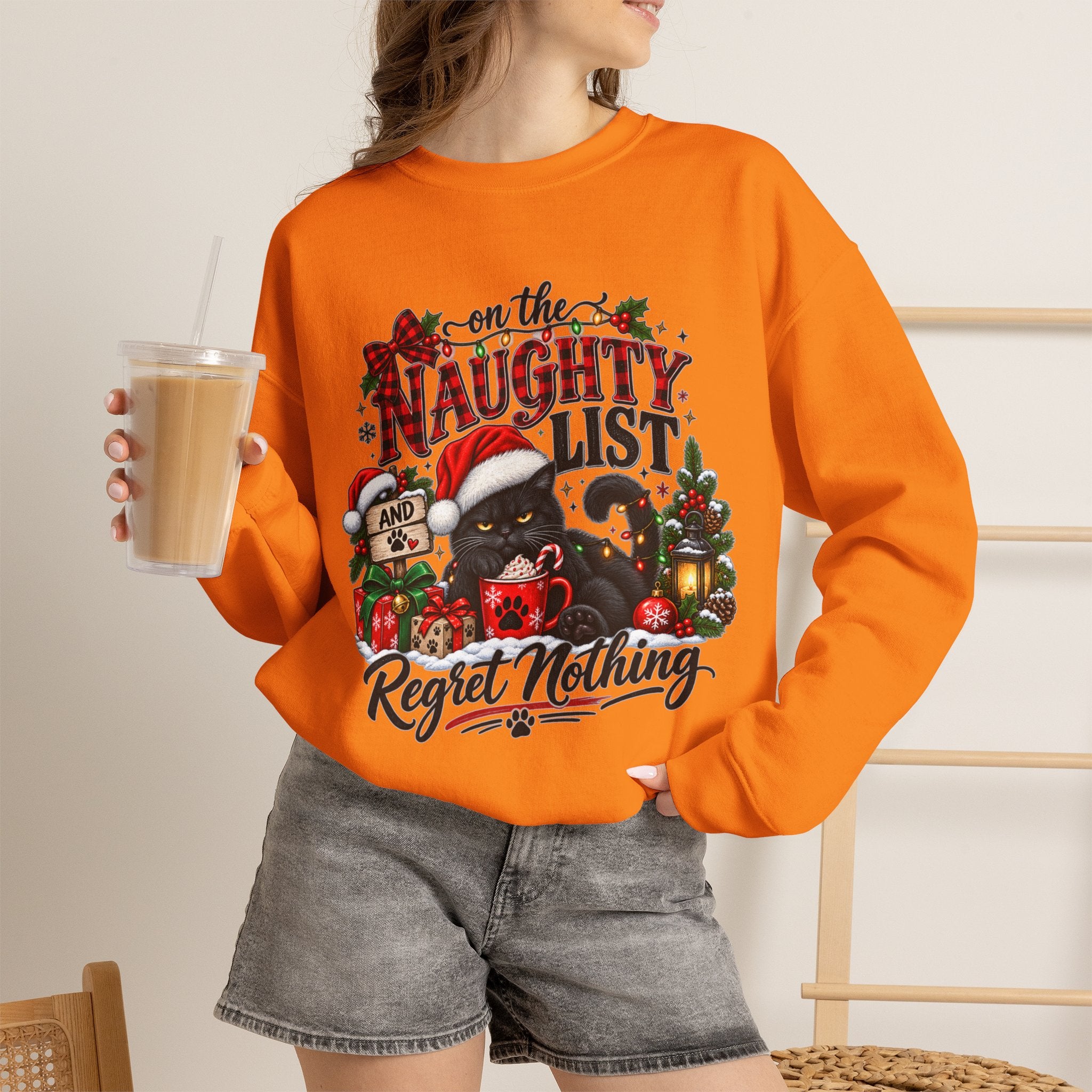 On the Naughty List Christmas Crewneck Sweatshirt