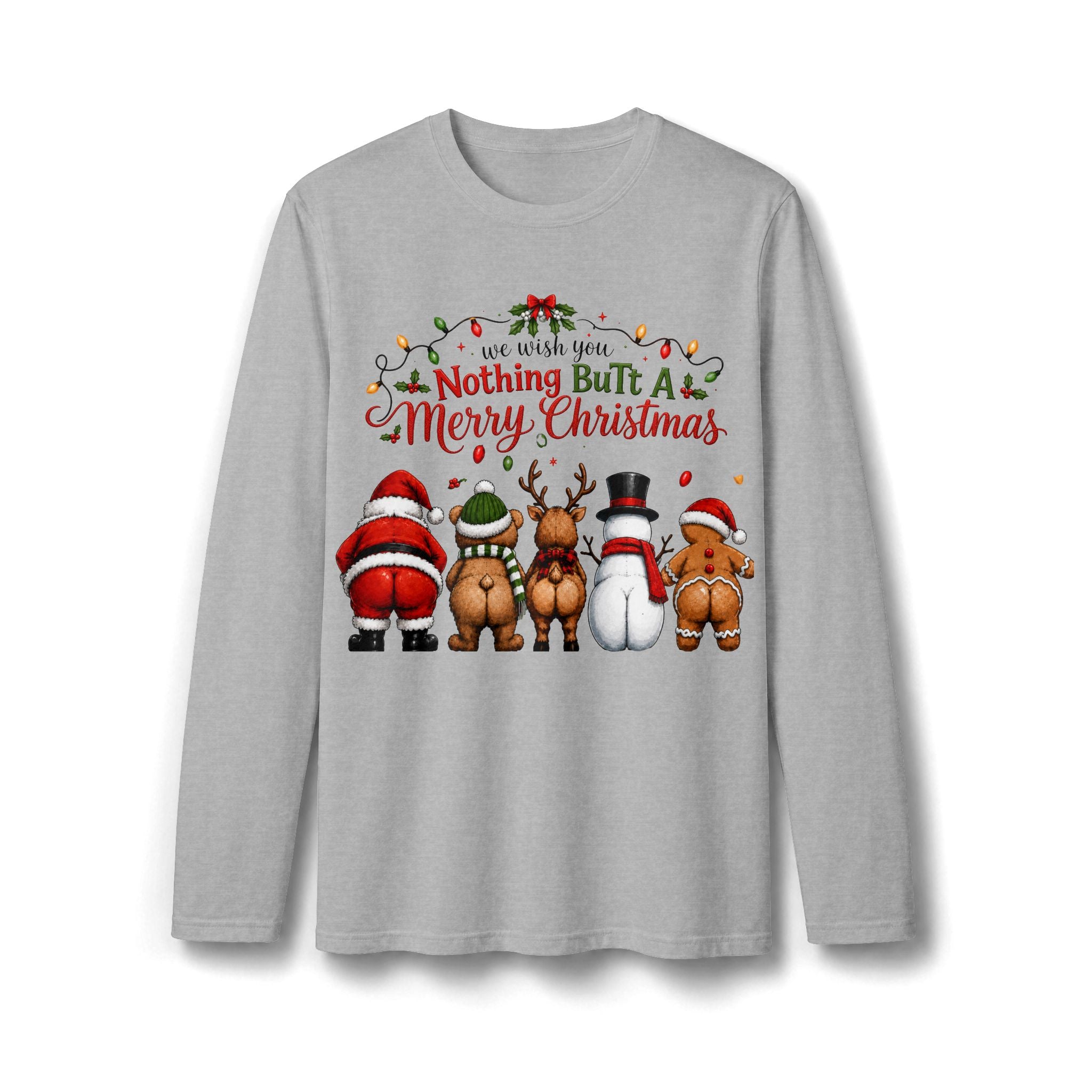 Nothing But a Merry Christmas Reindeer Long Sleeve T-Shirt